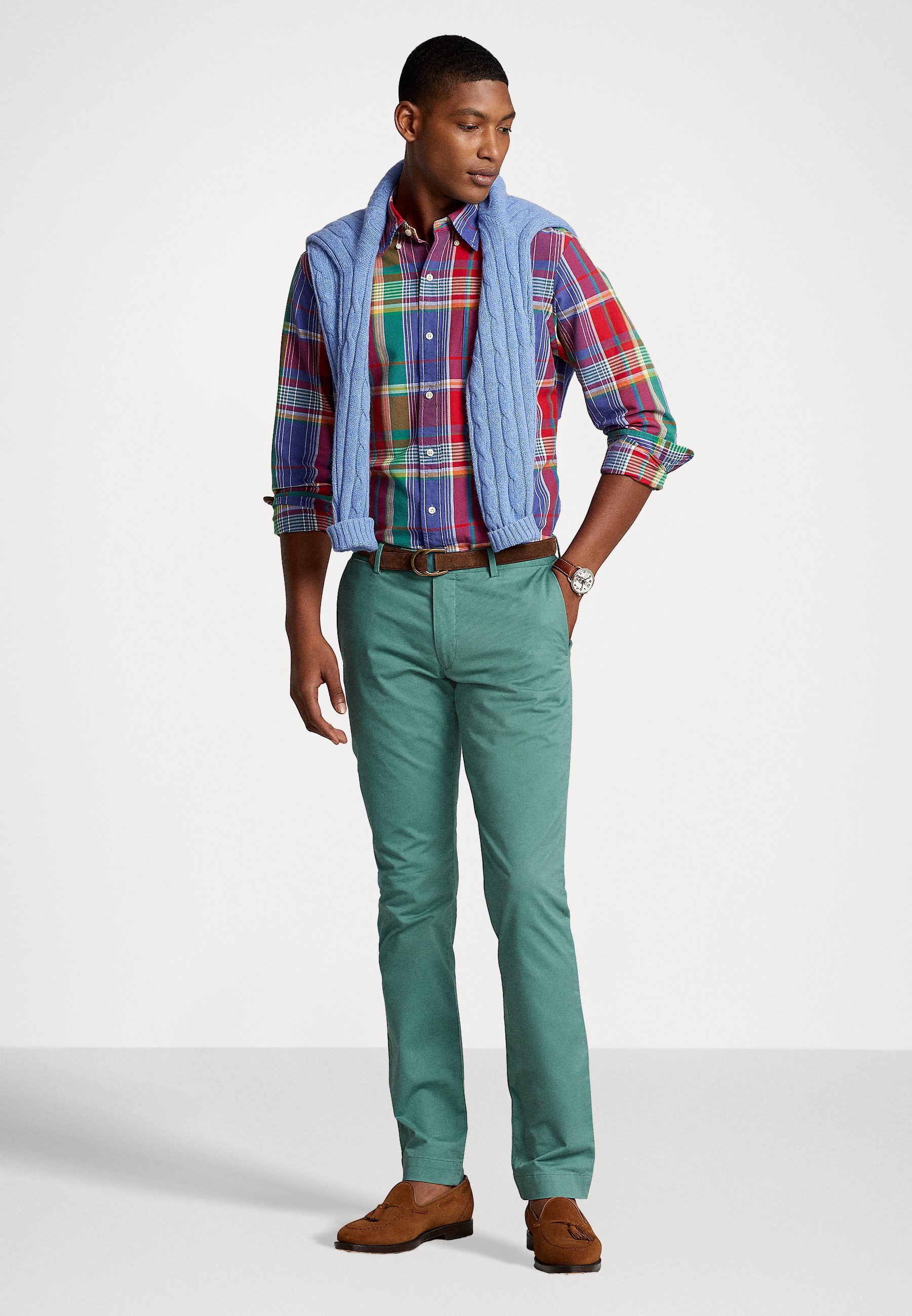 Polo Ralph Lauren FLAT PANT - Chinos - greenscape/green