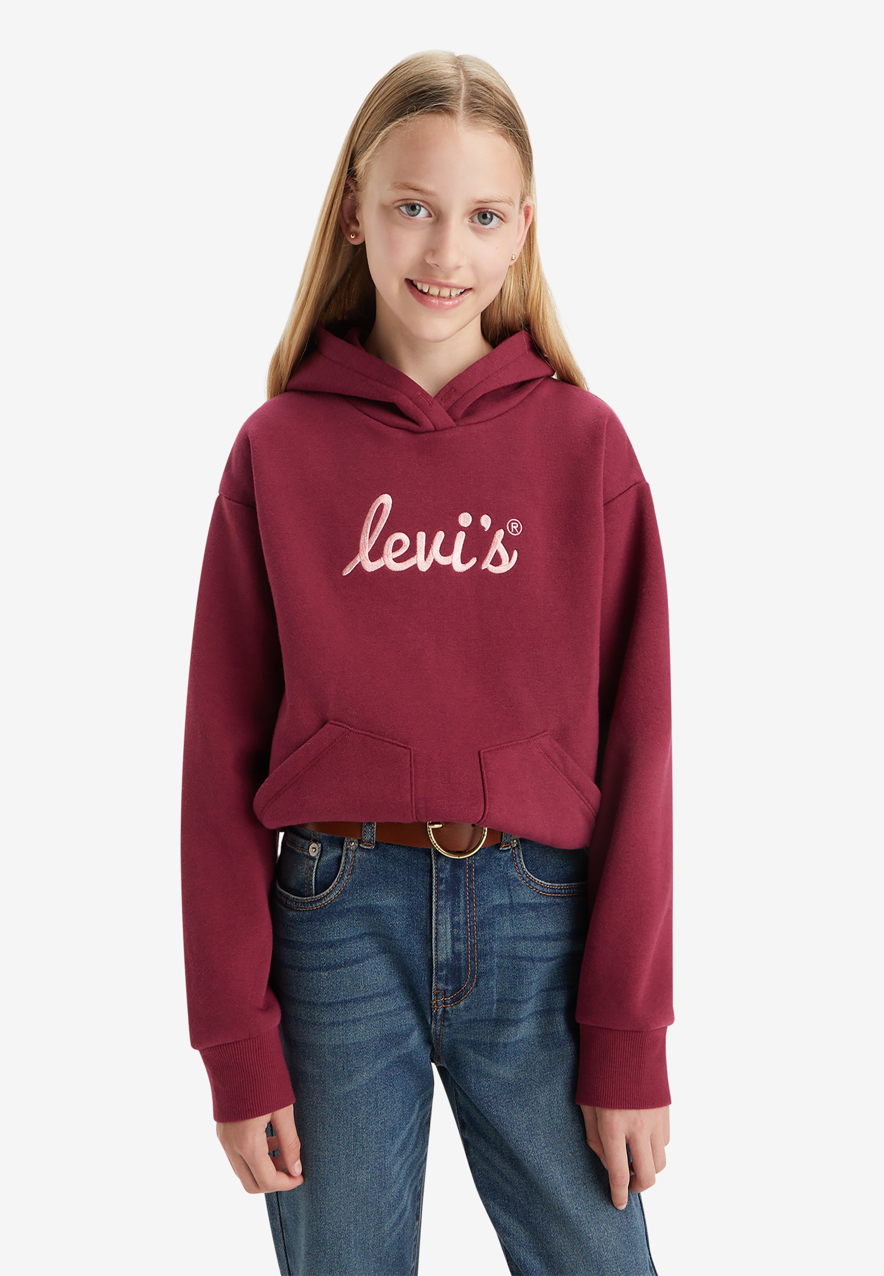 Levi's® POSTER LOGO HOODIE - Sweatshirt - rhododendron/bordeaux