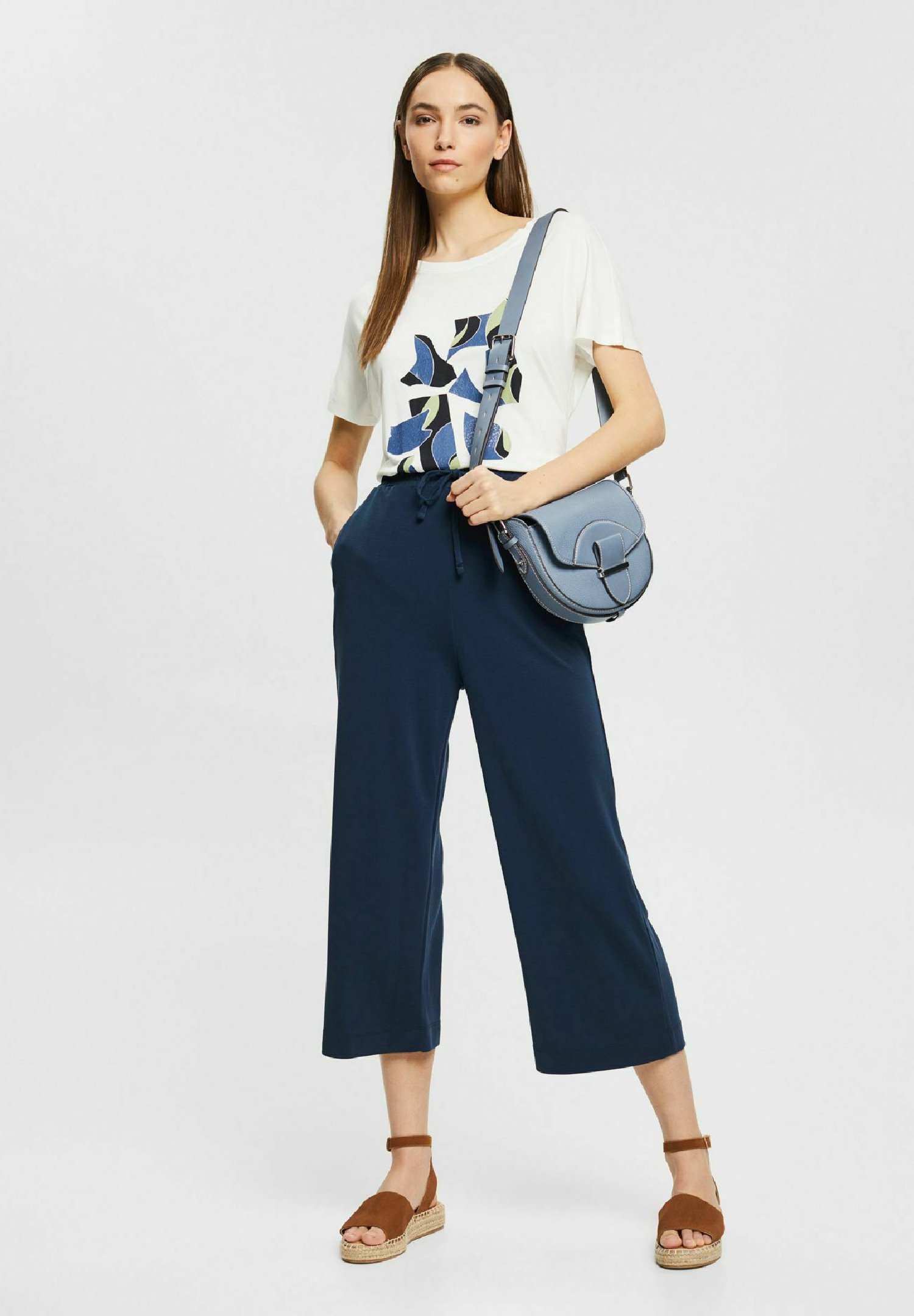Esprit Tracksuit bottoms - navy/mottled dark blue
