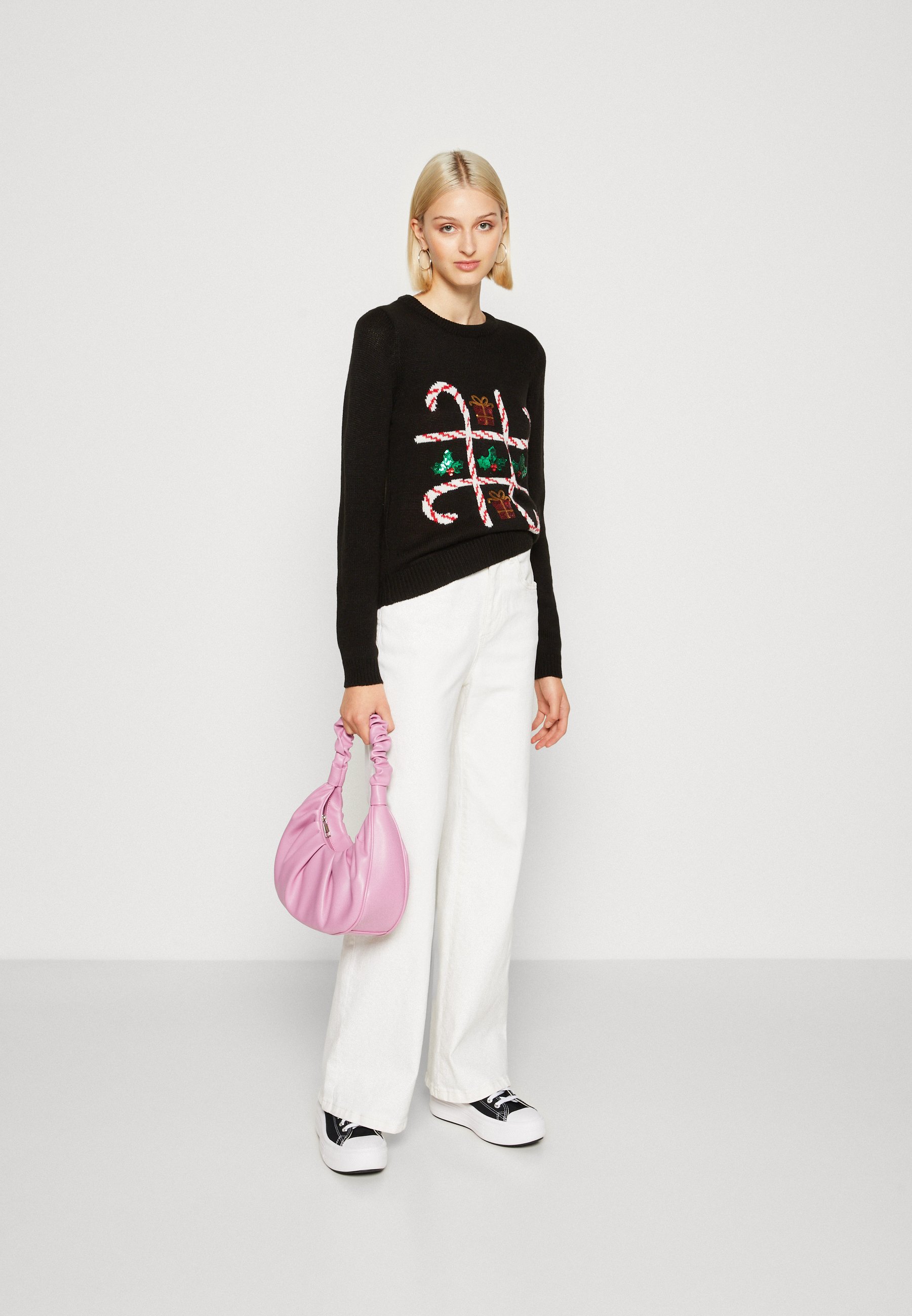 Vero Moda VMXMASGAME O NECK XMAS - Cardigan - black/black