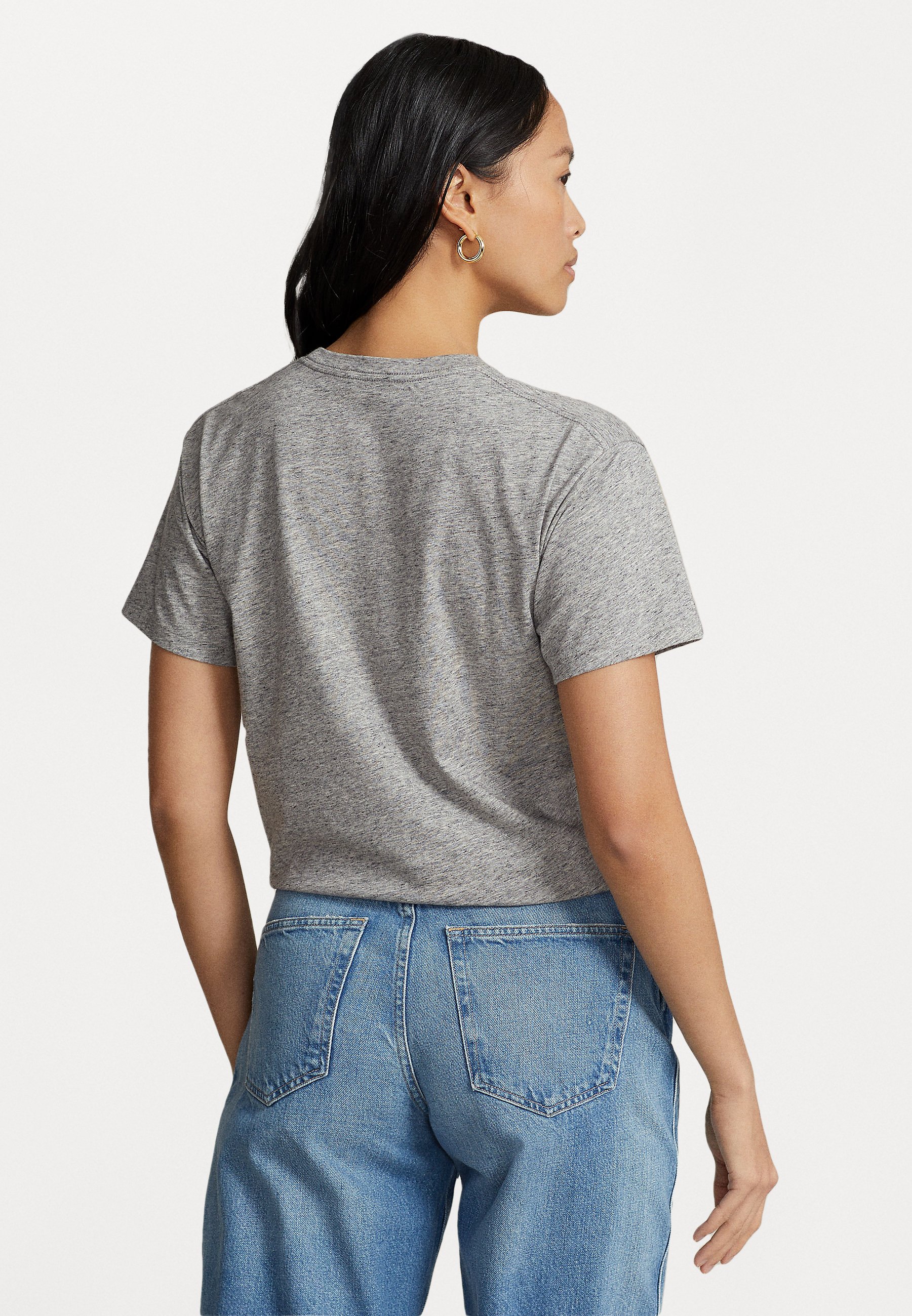 Polo Ralph Lauren SHORT SLEEVE  - Print T-shirt - dark vintage heather/mottled grey