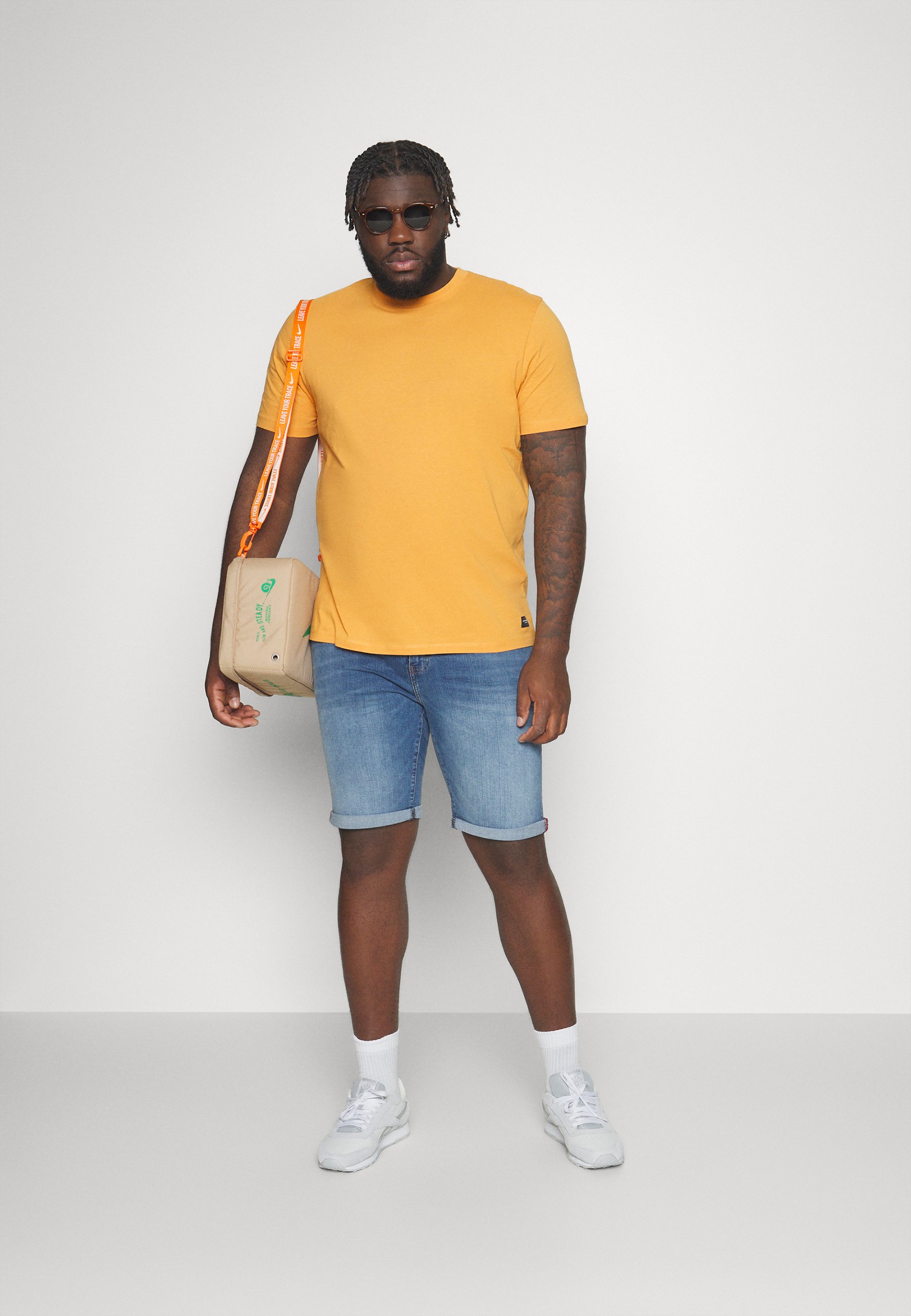Jack &Jones JJENOA TEE RELAXED CREWNECK 3 PACK - Basic T-shirt - nugget/deep lake/bluing/brown