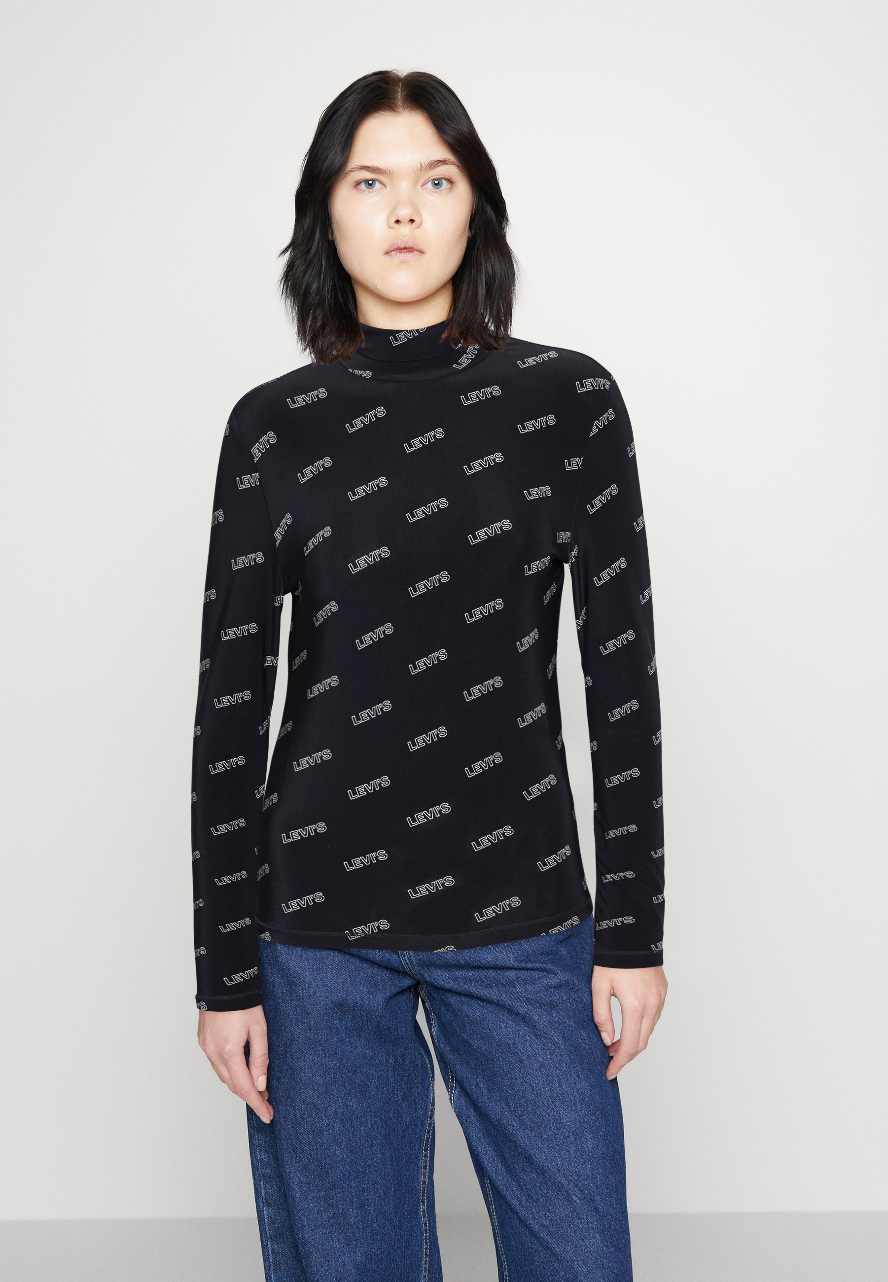 Levi's® SECONDSKIN TURTLENECK - Long sleeved top - caviar/black