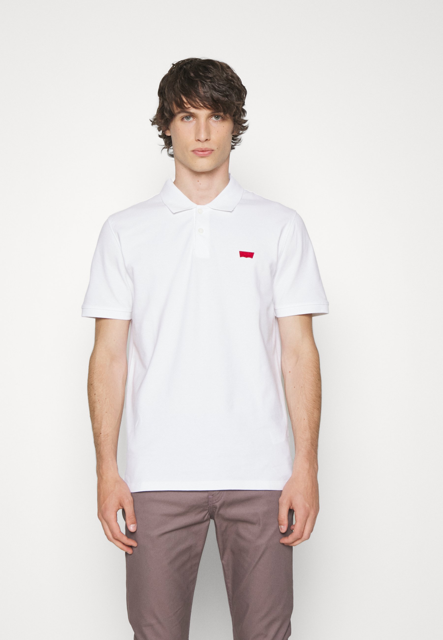 Levi's® SLIM HOUSEMARK POLO - Polo shirt - bright white/white