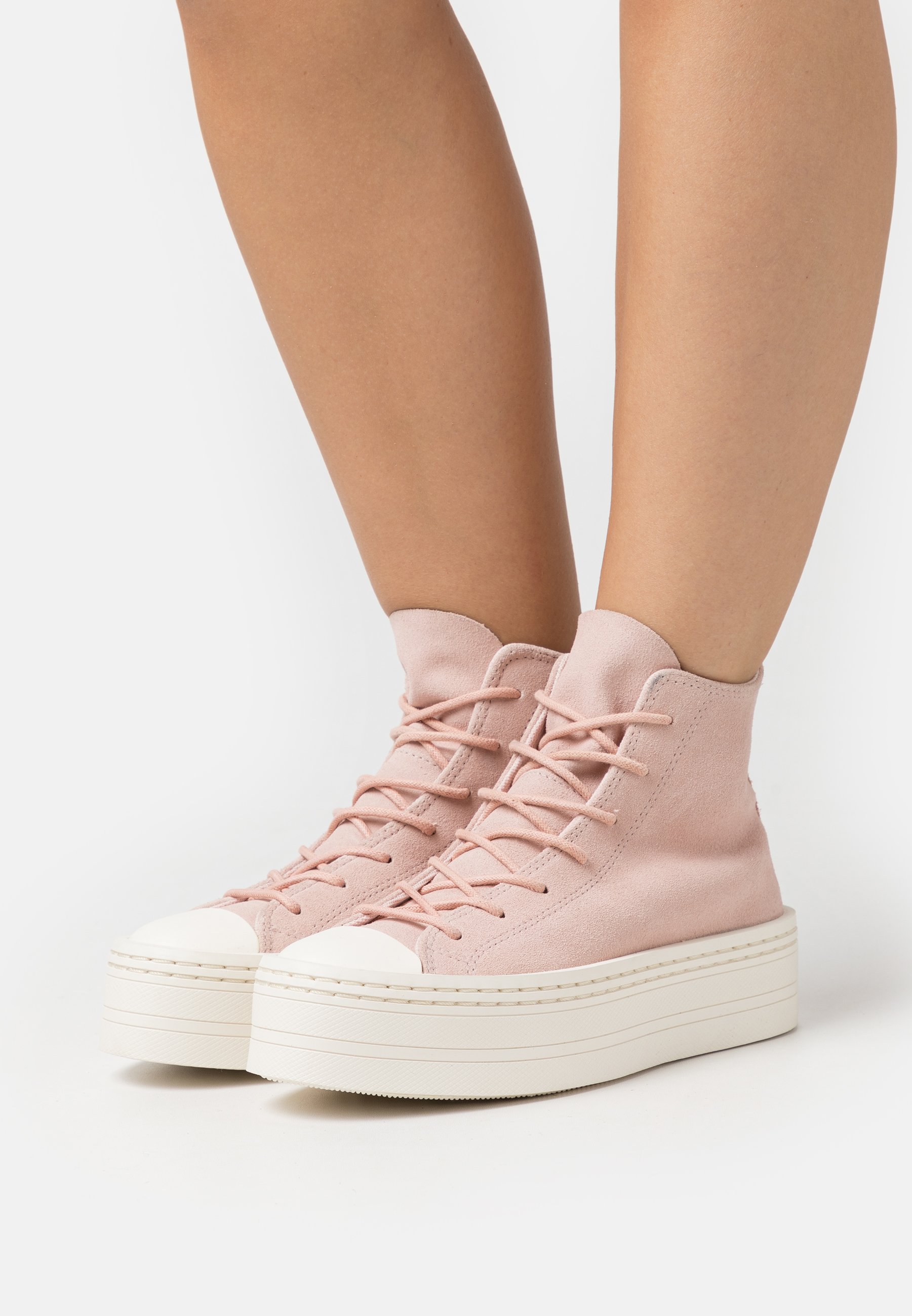 Converse CHUCK TAYLOR ALL STAR MODERN LIFT PLATFORM MONO  - High-top trainers - pink sage/pink sage/egret/mottled pink