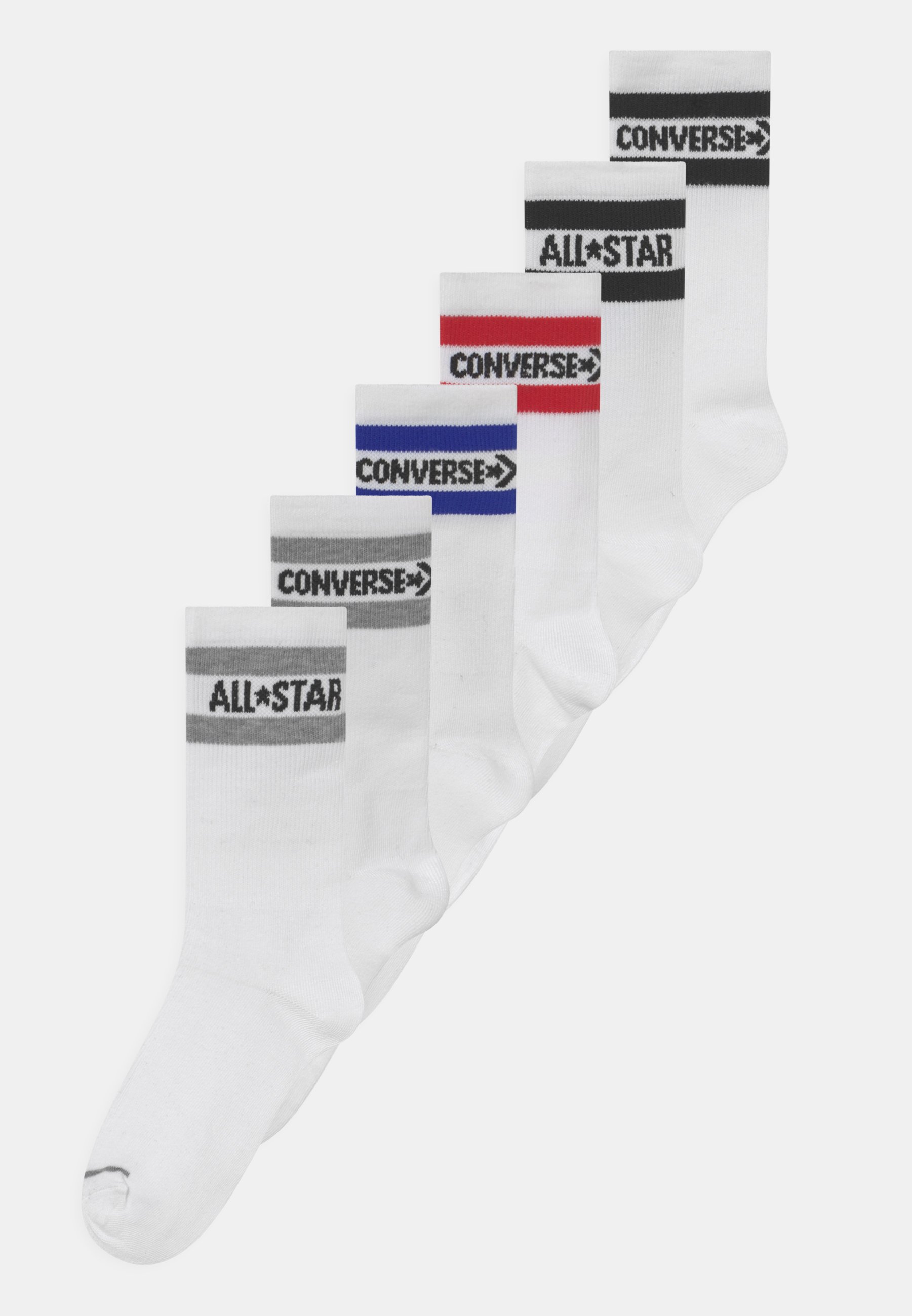 Converse WORDMARK CREW UNISEX 6 PACK  - Socks - white