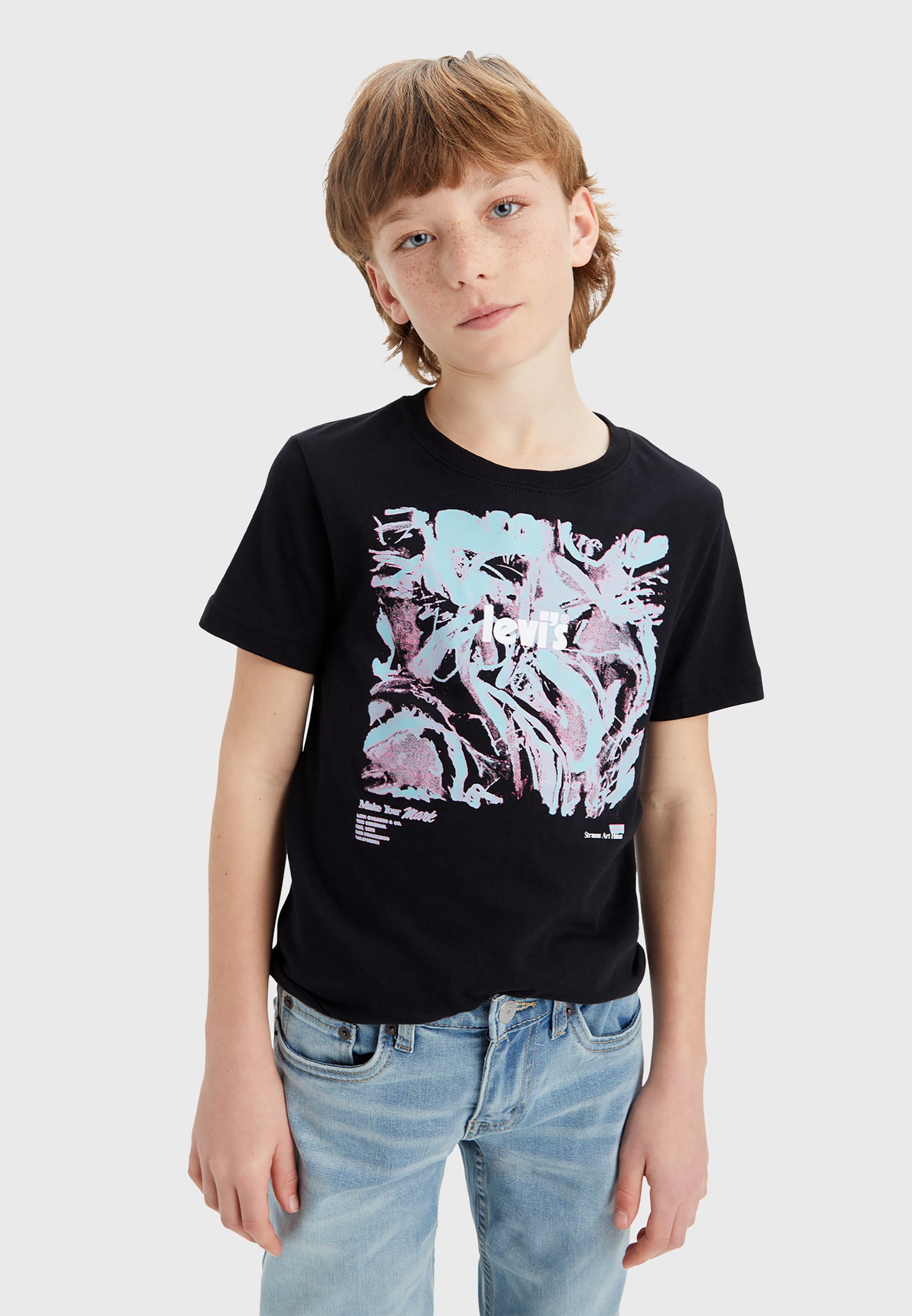 Levi's® MAKE YOUR MARK TEE - Print T-shirt - black