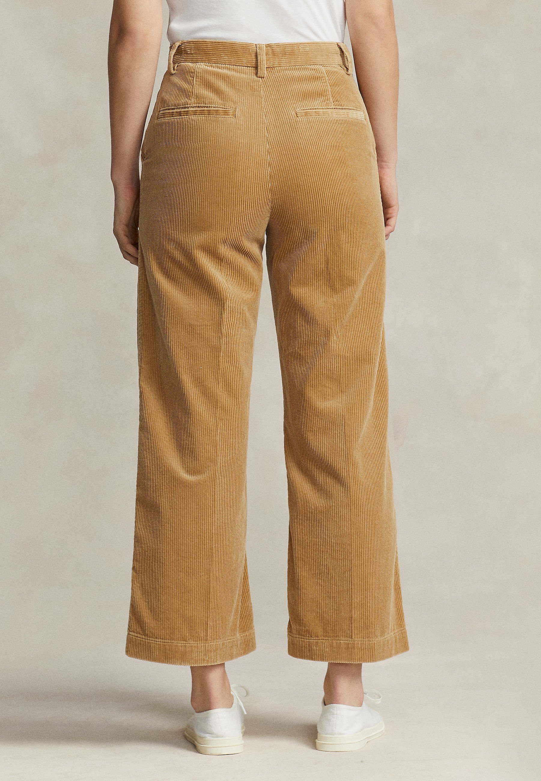 Polo Ralph Lauren CROPPED FLAT FRONT - Trousers - sportsman khaki/beige