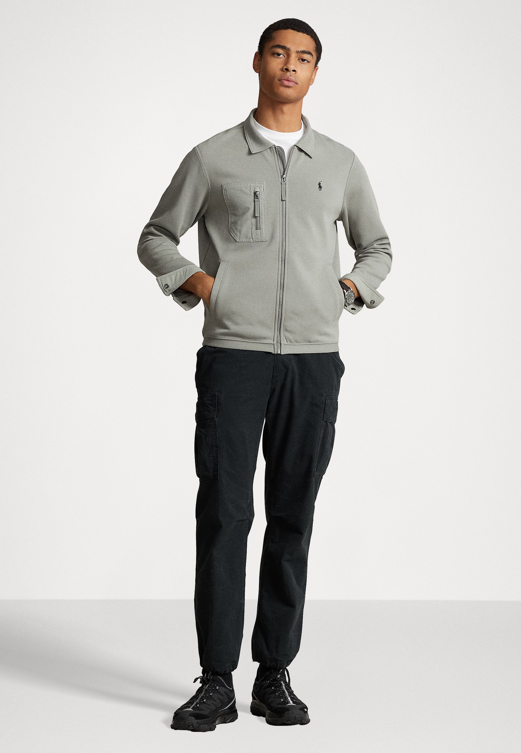 Polo Ralph Lauren LONG SLEEVE - Zip-up sweatshirt - grey