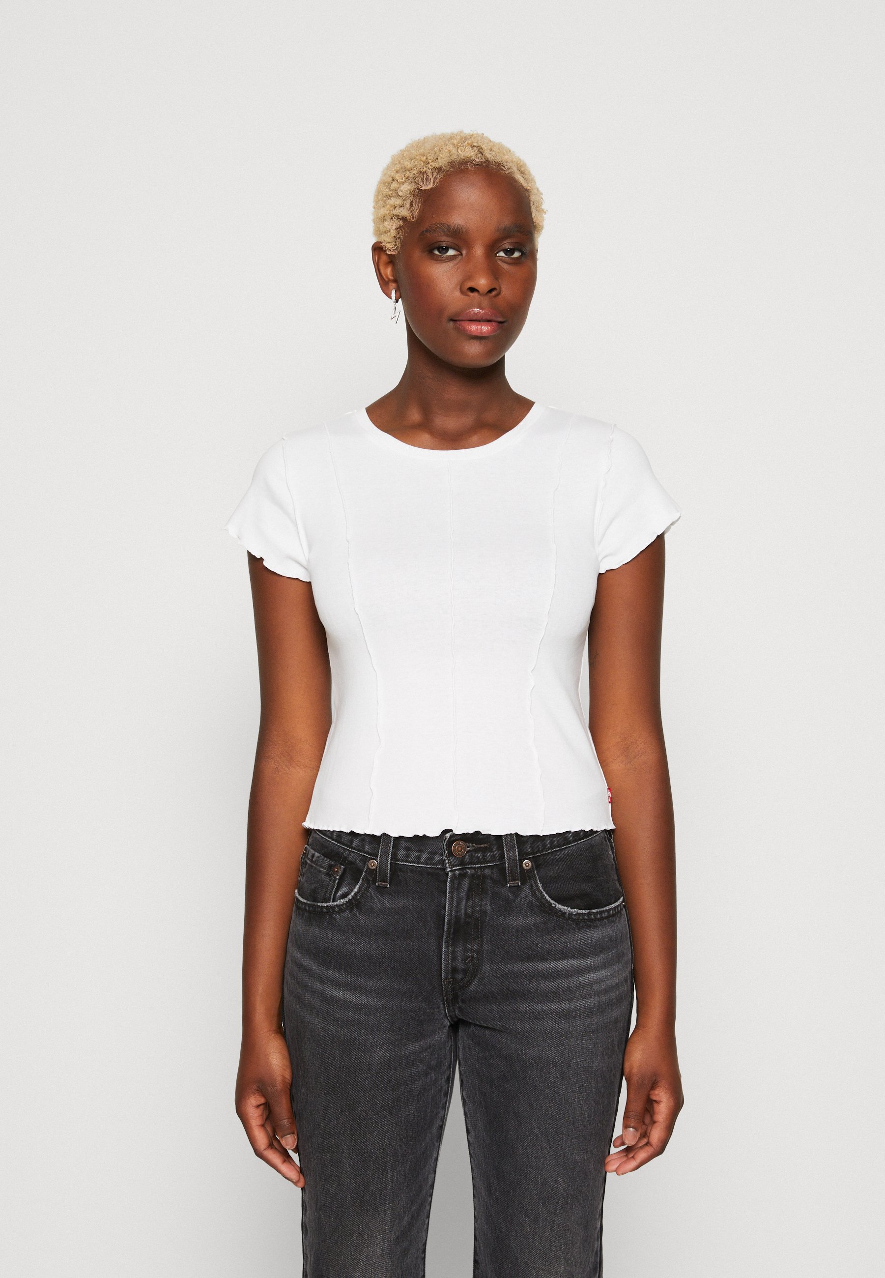 Levi's® INSIDE OUT SEAMED TEE - Print T-shirt - white