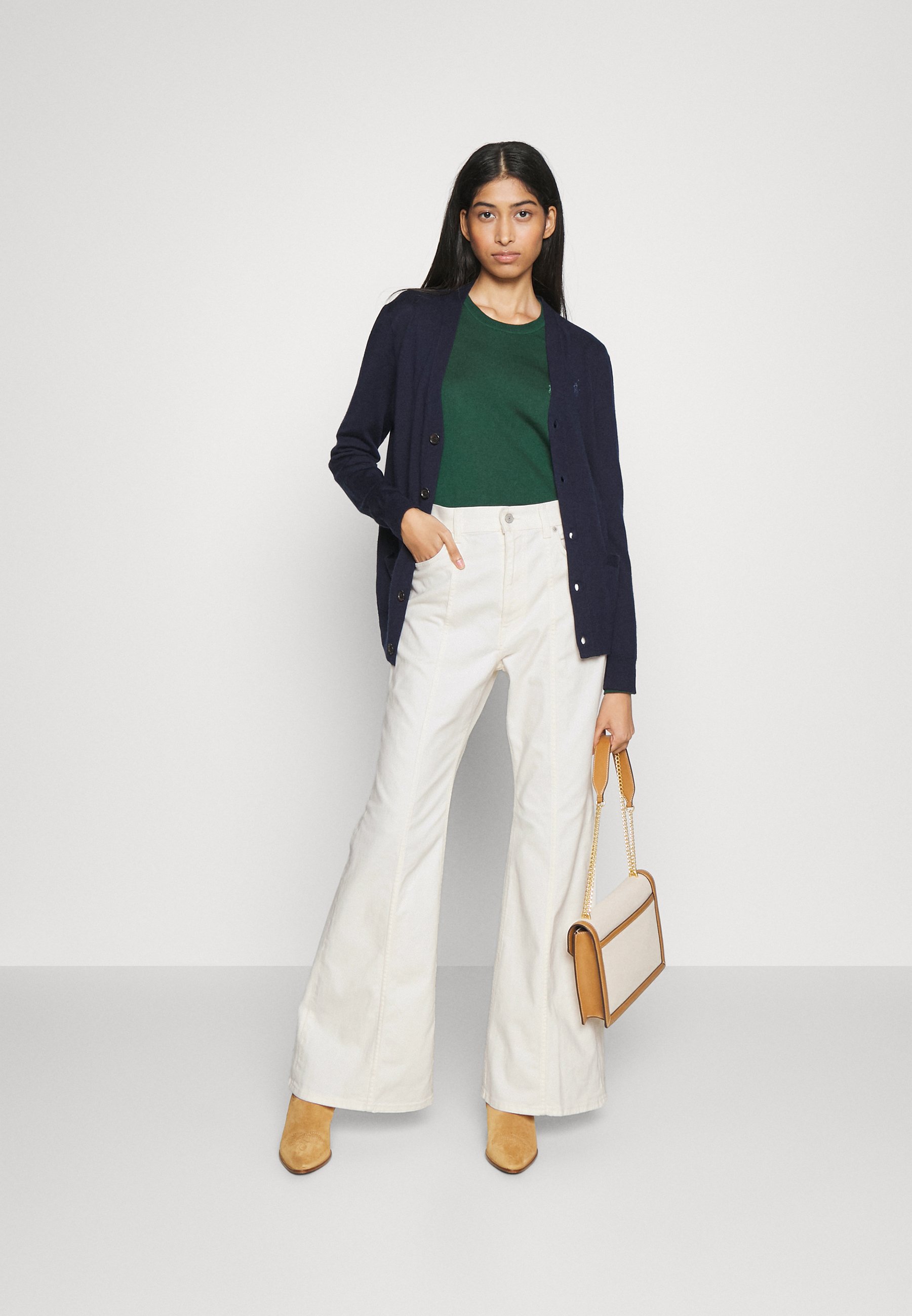 Polo Ralph Lauren FLARE 5 POCKET - Trousers - cream/off-white