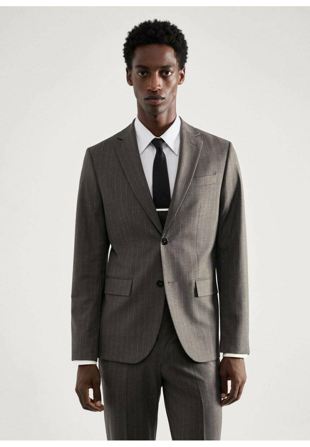 Mango BREDA - Blazer jacket - lichtgrijs/mottled light grey