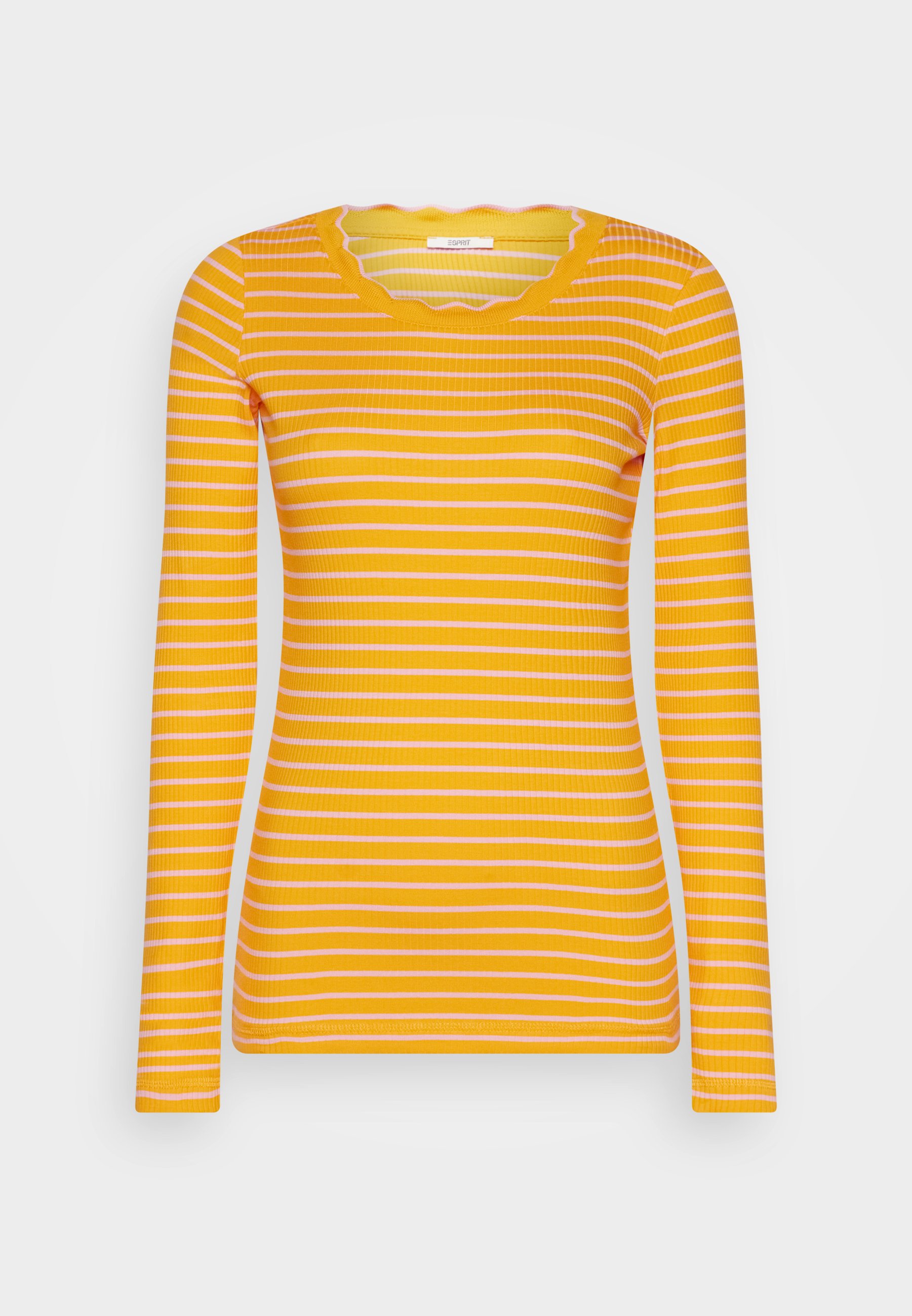 Esprit STRIPE - Long sleeved top - orange/orange