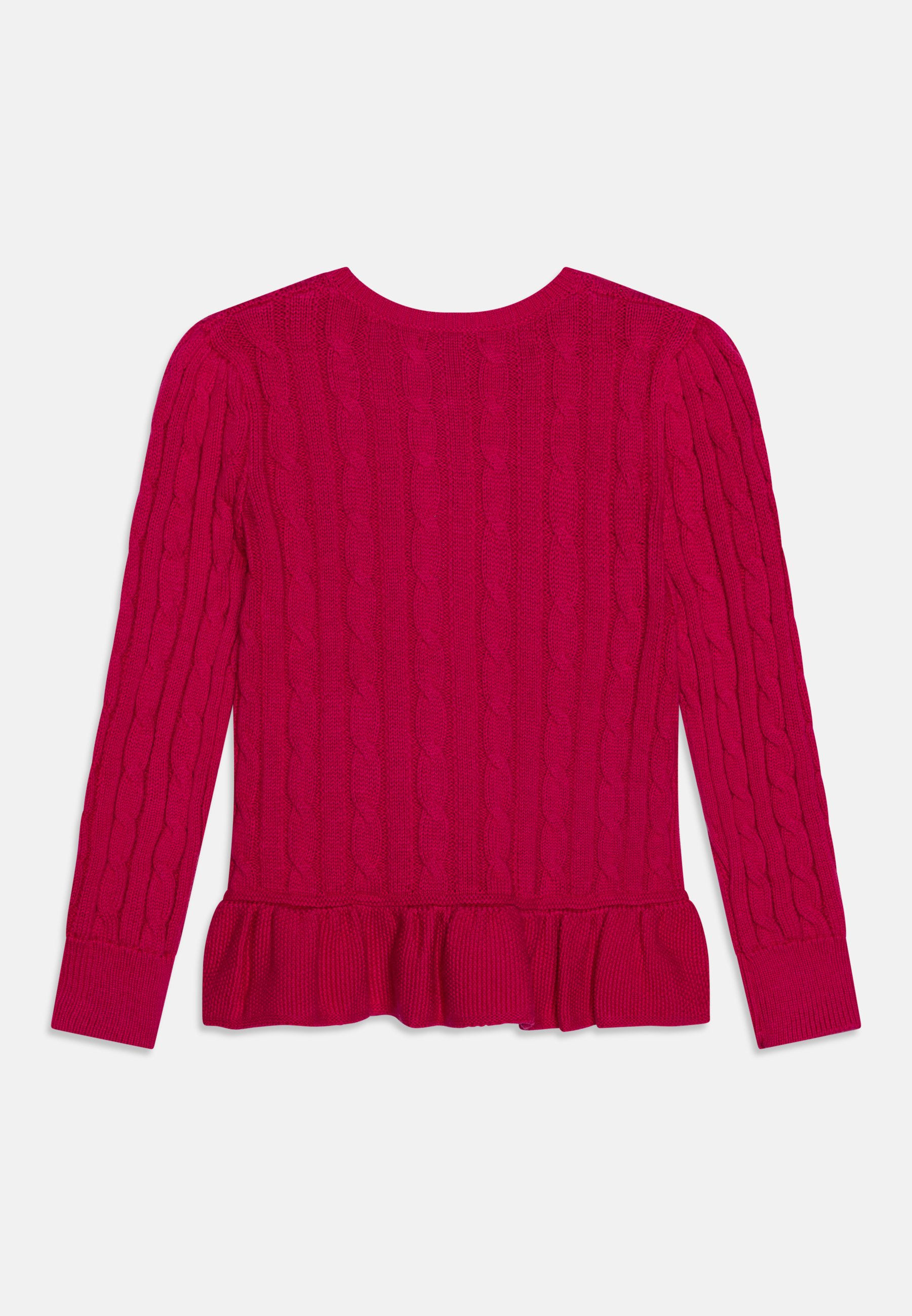 Polo Ralph Lauren PEPLUM - Cardigan - preppy pink/mottled pink