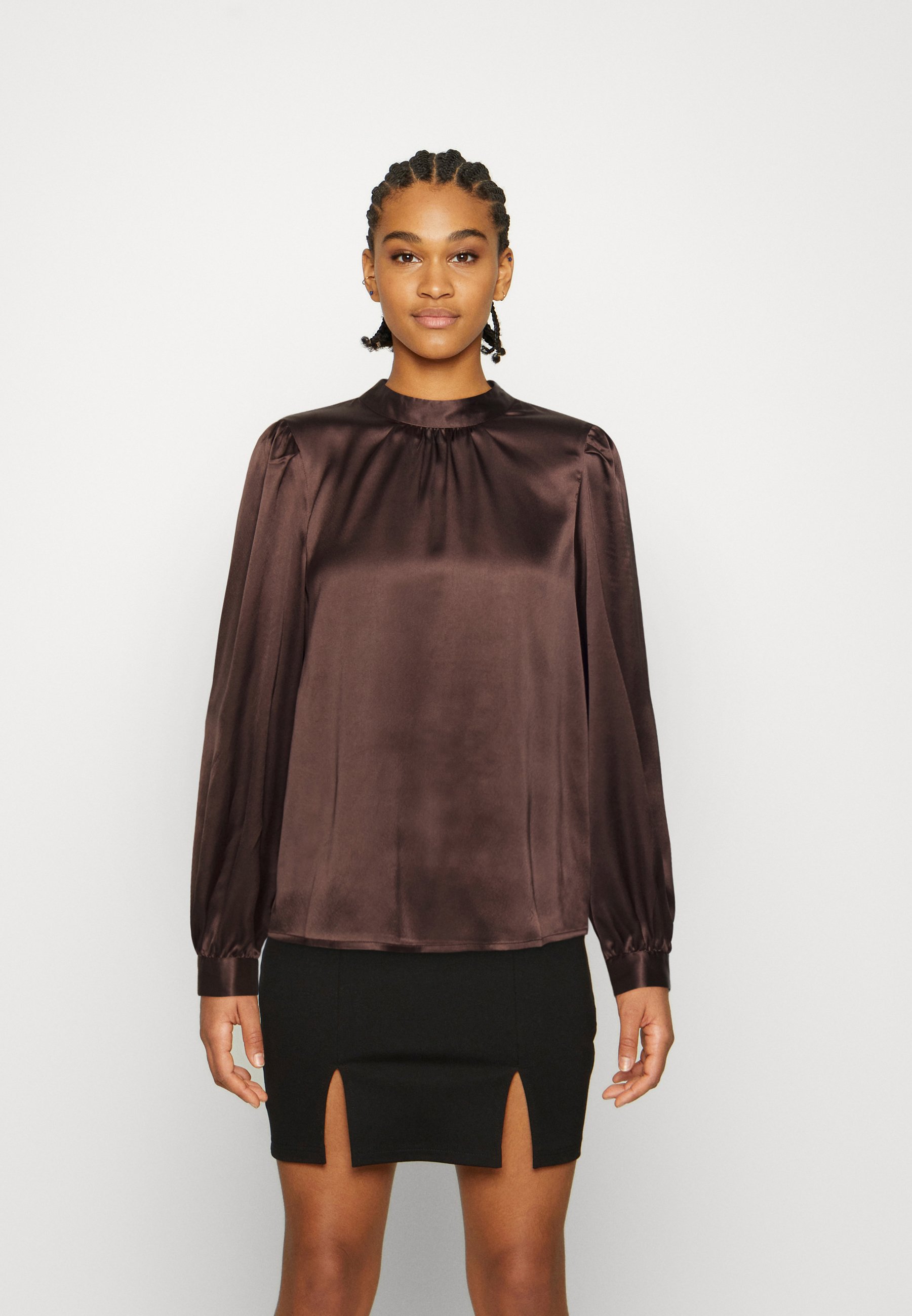 Vero Moda VMNOA LS GA NOOS - Blouse - coffee bean/brown