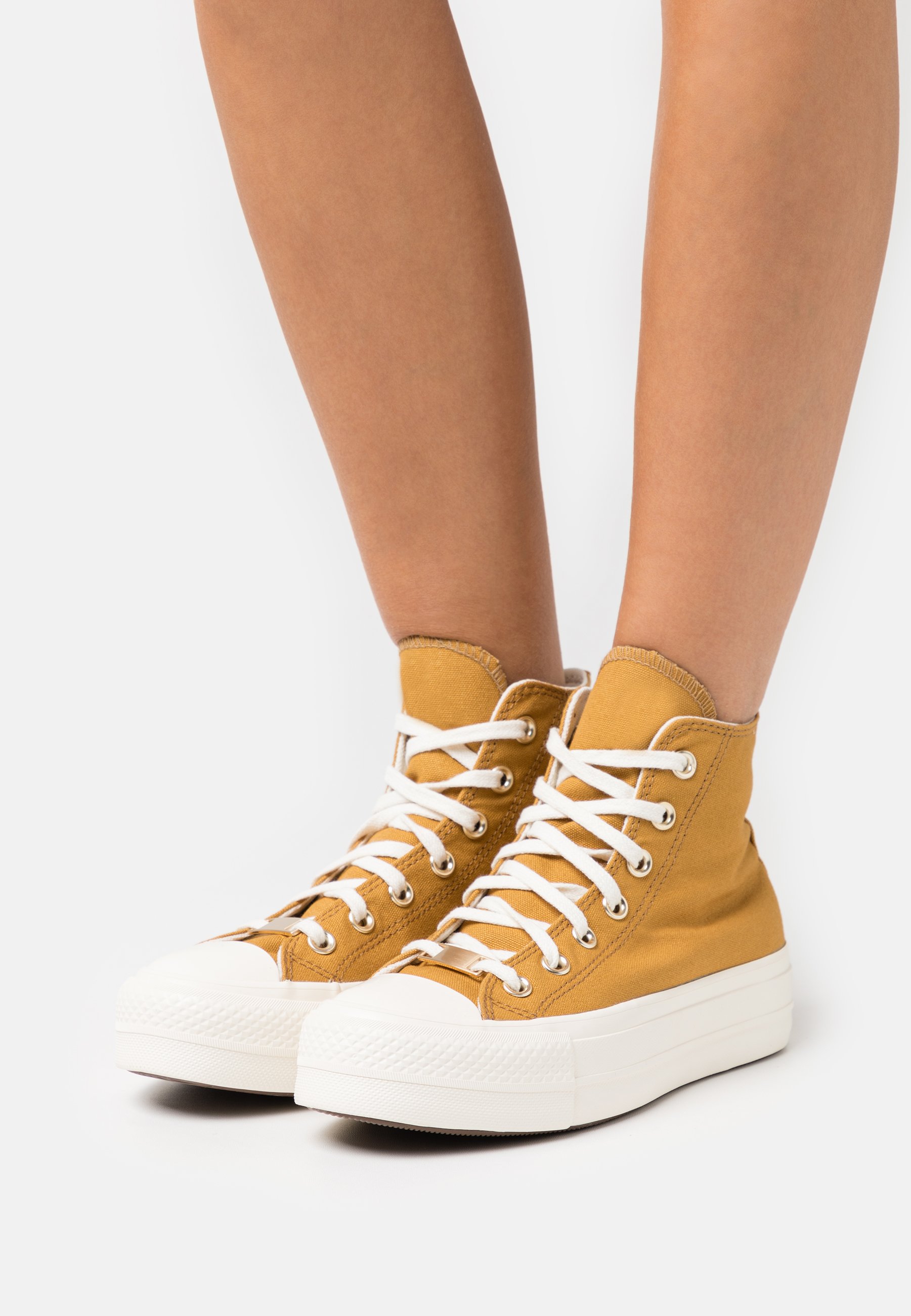 Converse CHUCK TAYLOR ALL STAR LIFT - High-top trainers - burnt honey/light gold/egret/mustard yellow