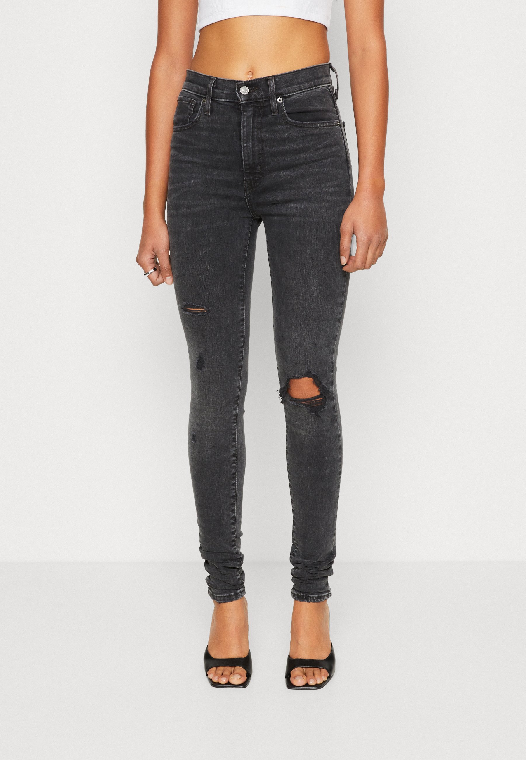 Levi's® MILE HIGH SUPER SKINNY - Jeans Skinny Fit - just in case/destroyed denim