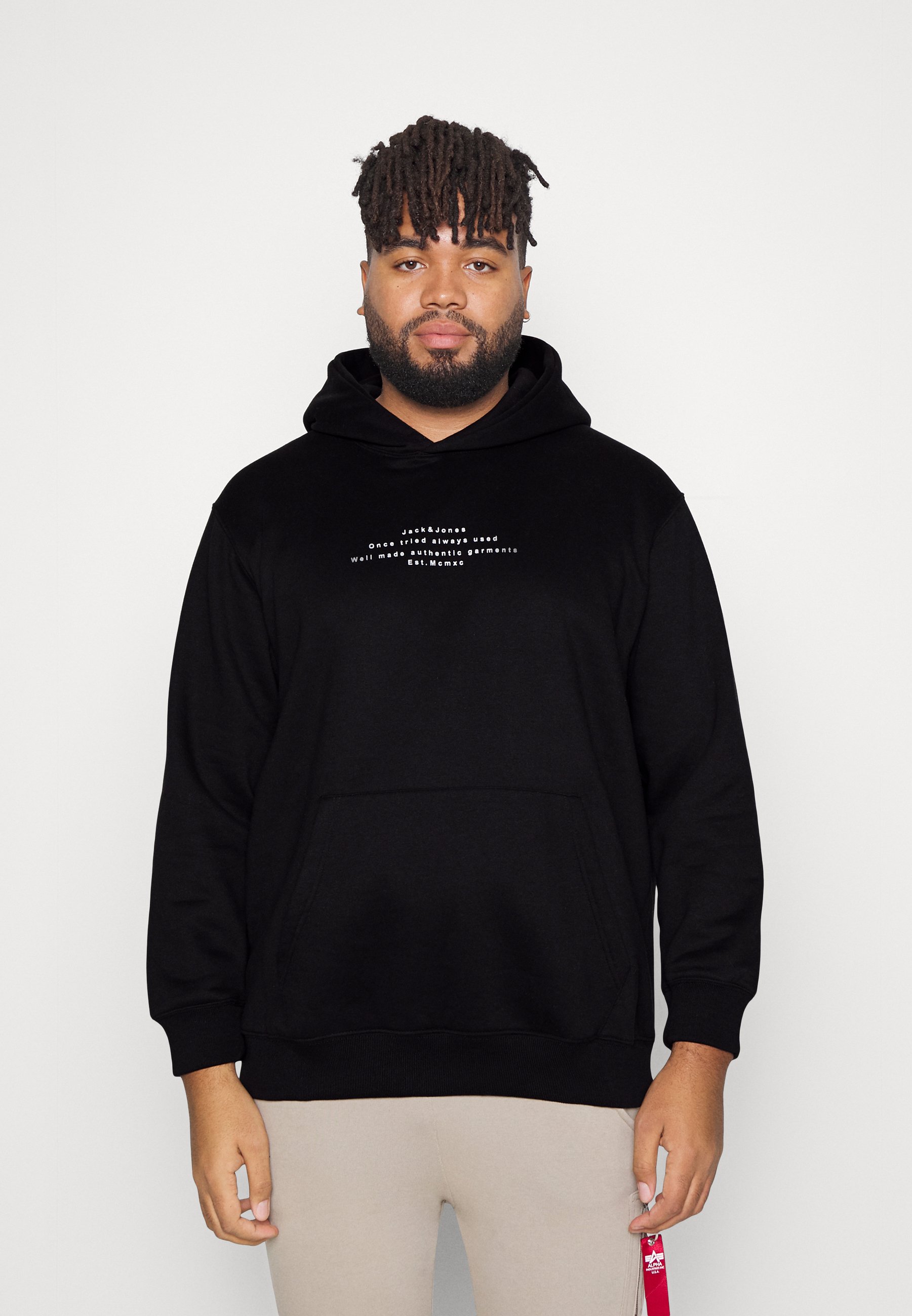 Jack &Jones JJEVAN HOOD - Sweatshirt - black