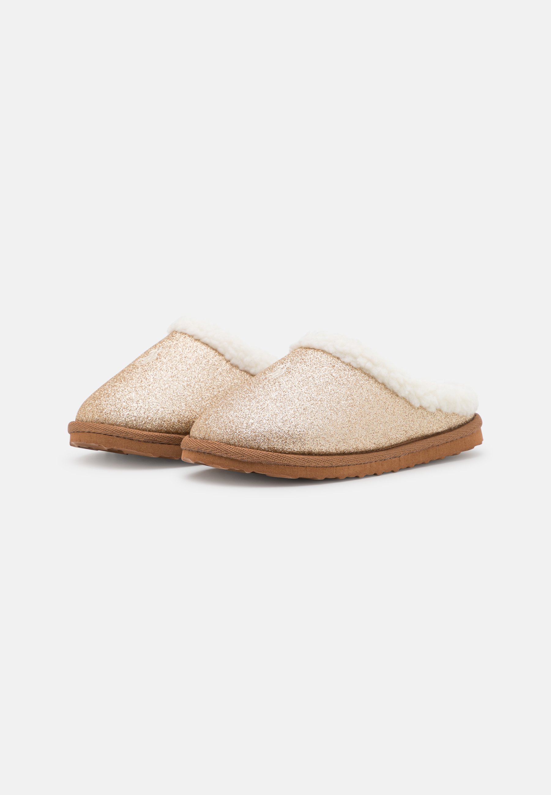 Polo Ralph Lauren CHARLOTTE SCUFF - Slippers - gold glitter/gold-coloured