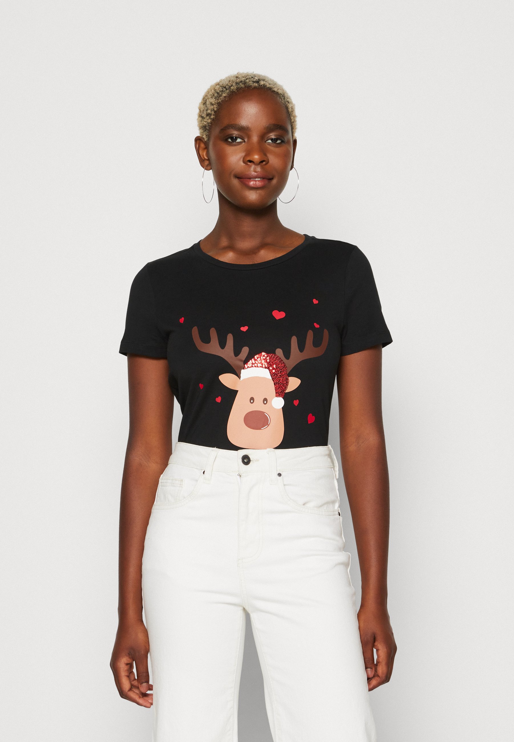 Vero Moda VMFRANCIS XMAS - Print T-shirt - black