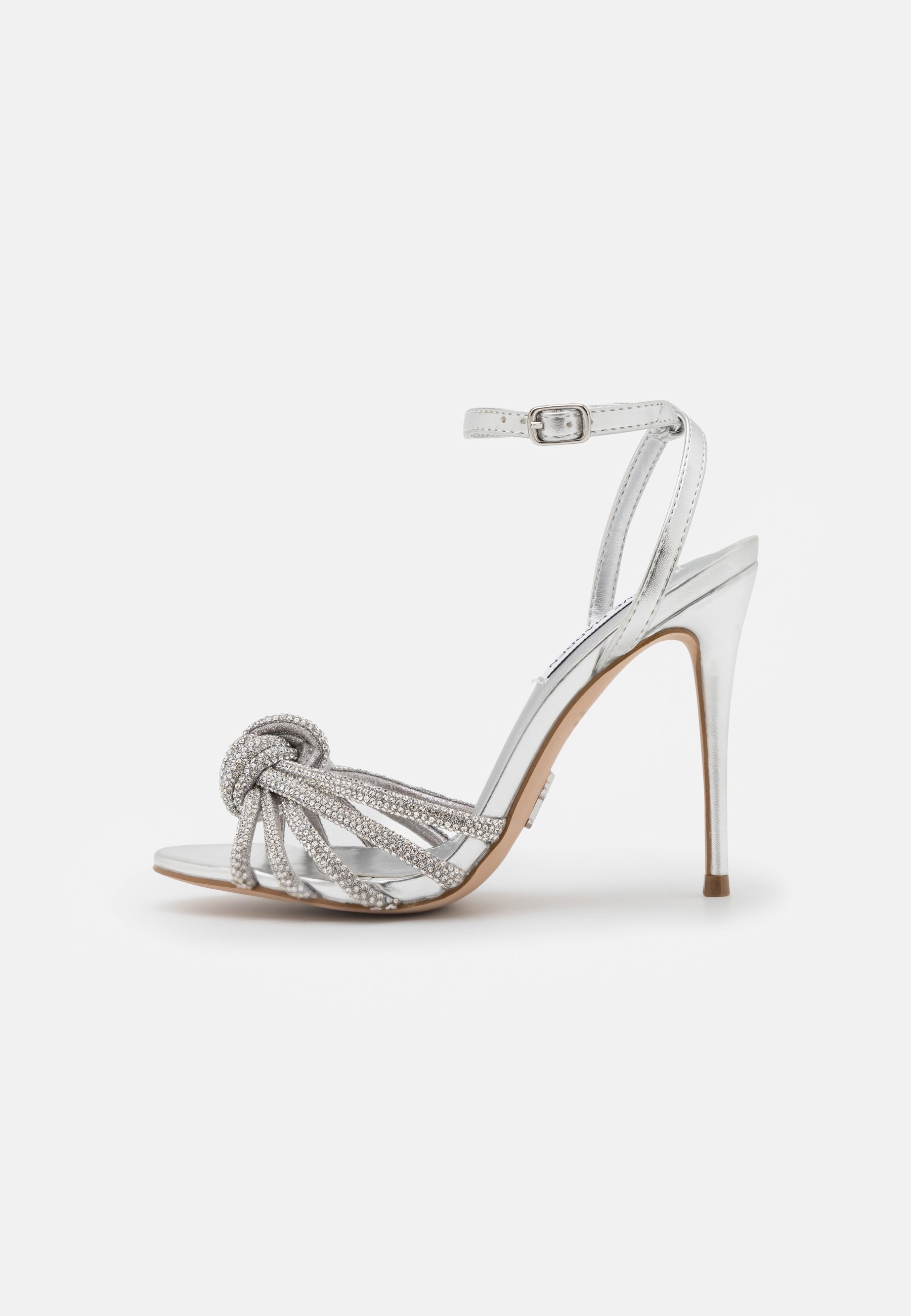 Steve Madden BEDAZZLE - High heeled sandals - silver/silver-coloured