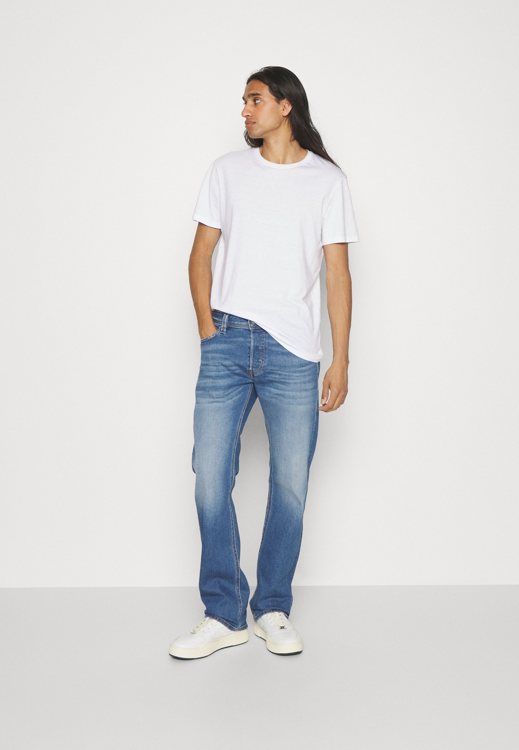 Diesel LARKEE - Straight leg jeans - dark blue denim/dark-blue denim