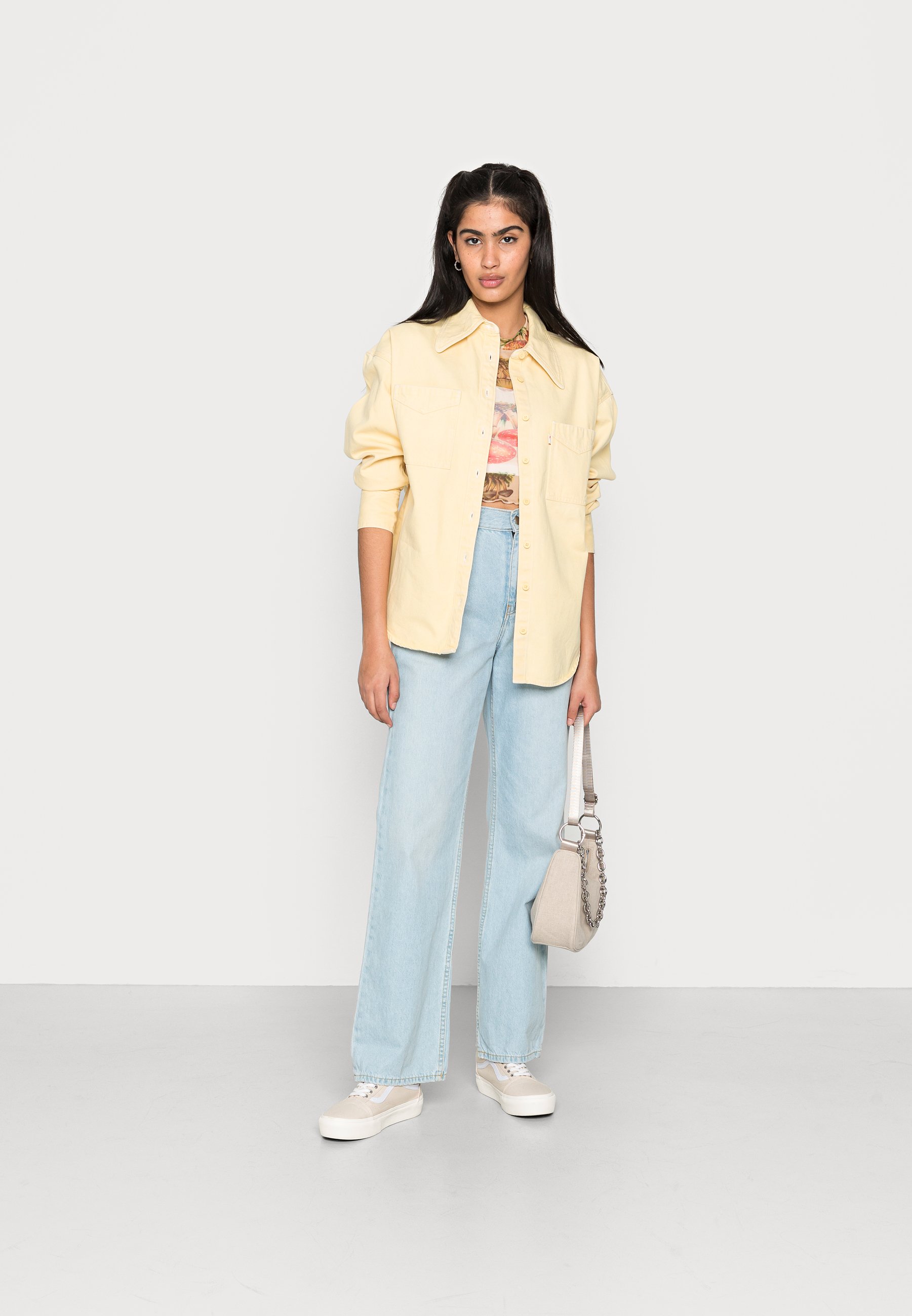 Levi's® JADON - Button-down blouse - gardenia botanical/yellow