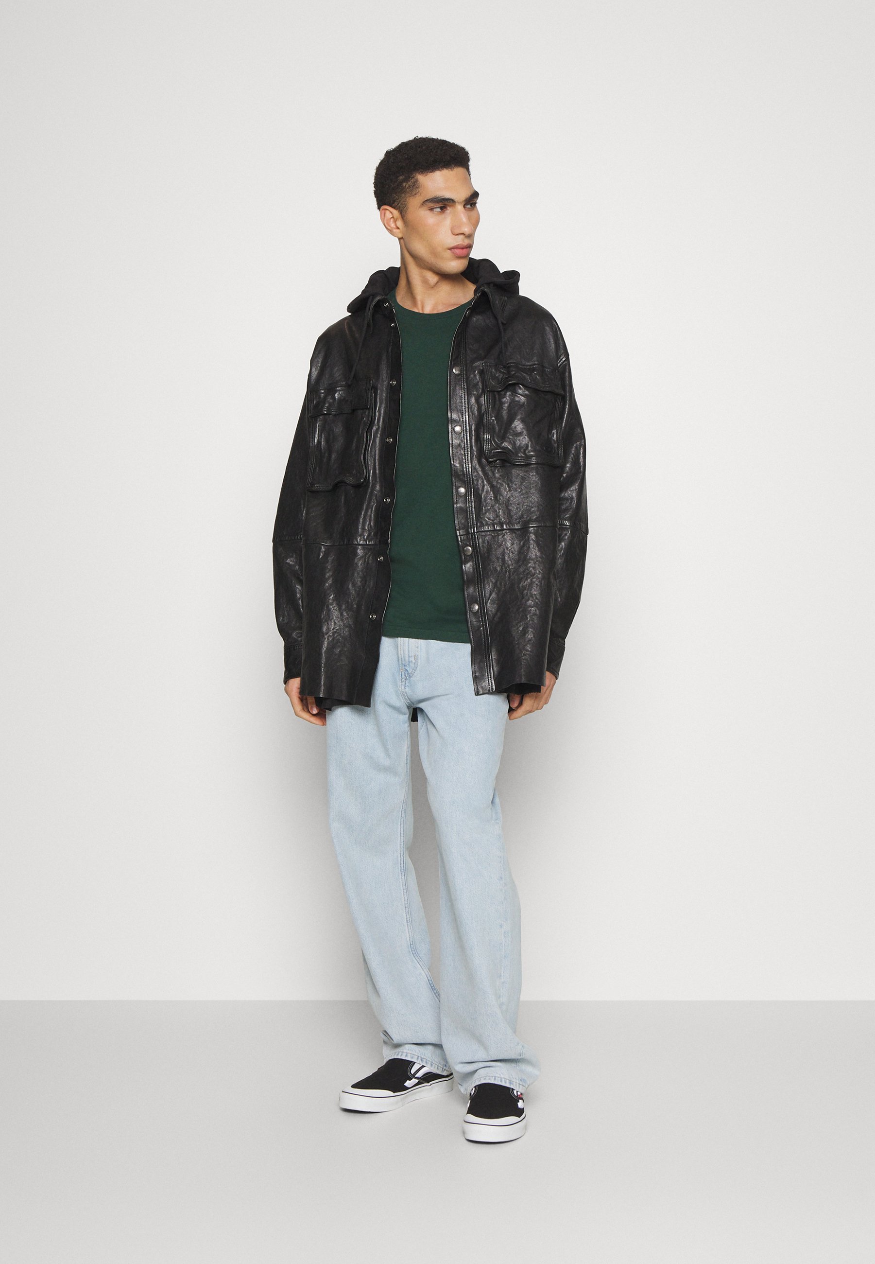 Diesel SPHINX RUNWAY - Leather jacket - black