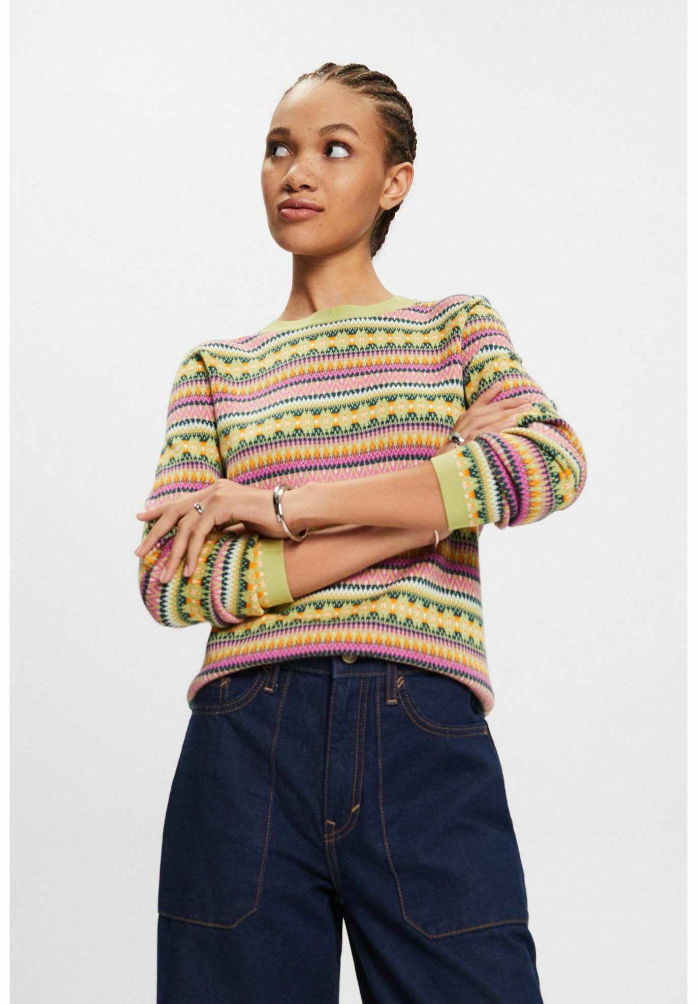 Esprit JACQU ROUND NK - Jumper - pistachio green/green