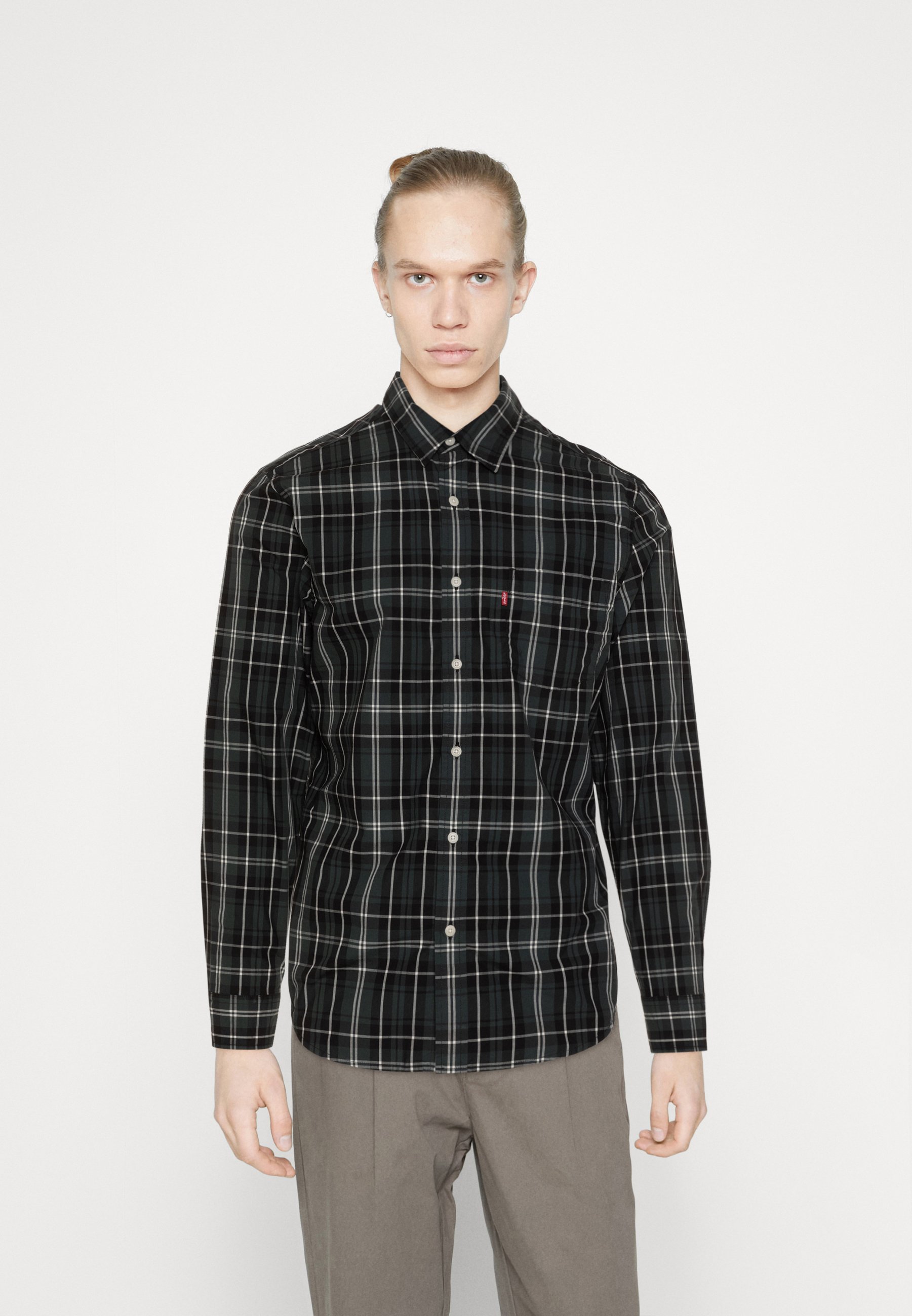Levi's® SUNSET POCKET STANDARD - Shirt - dougie plaid darkest/dark green
