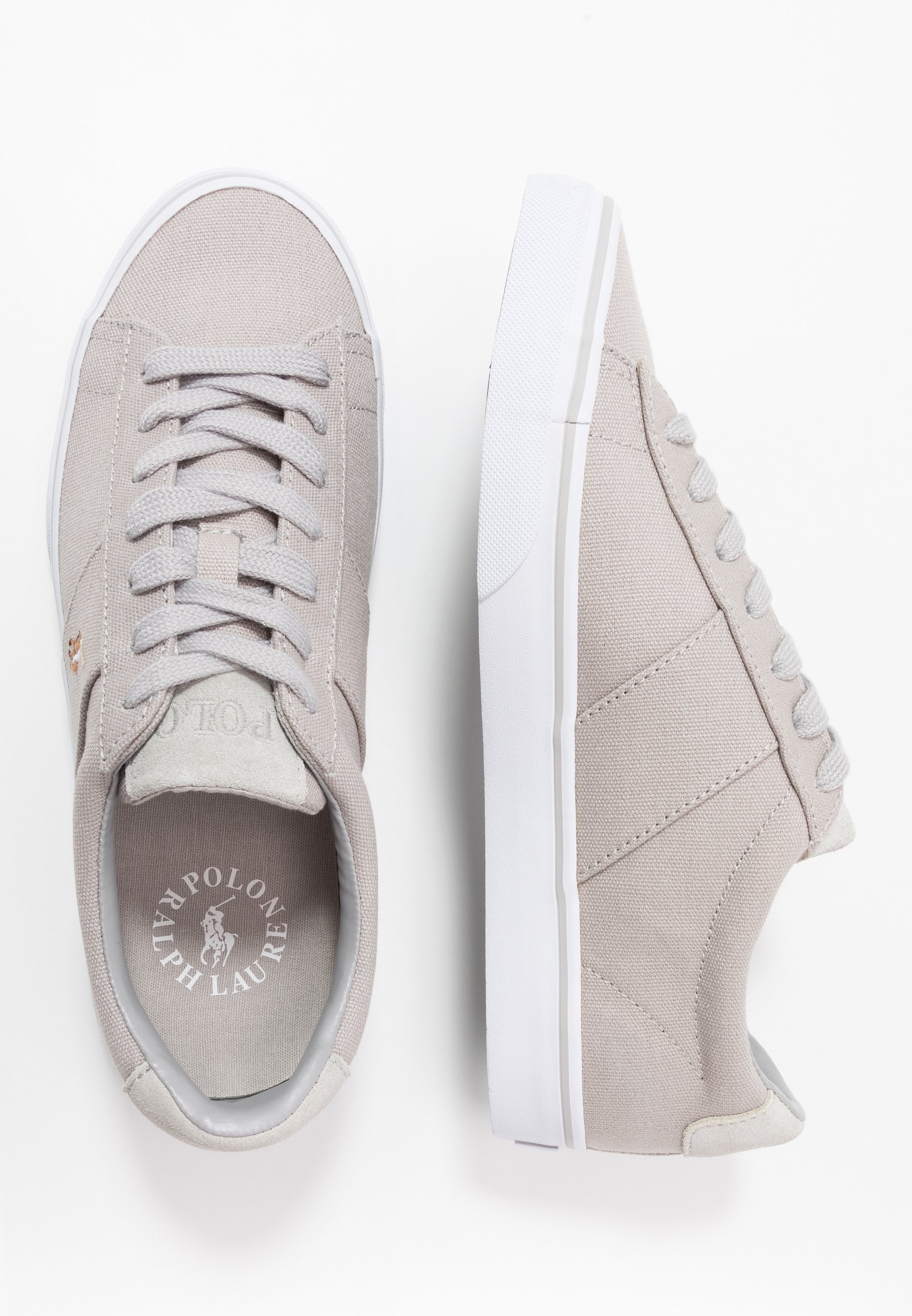 Polo Ralph Lauren SAYER CANVAS SNEAKER - Trainers - soft grey/light grey
