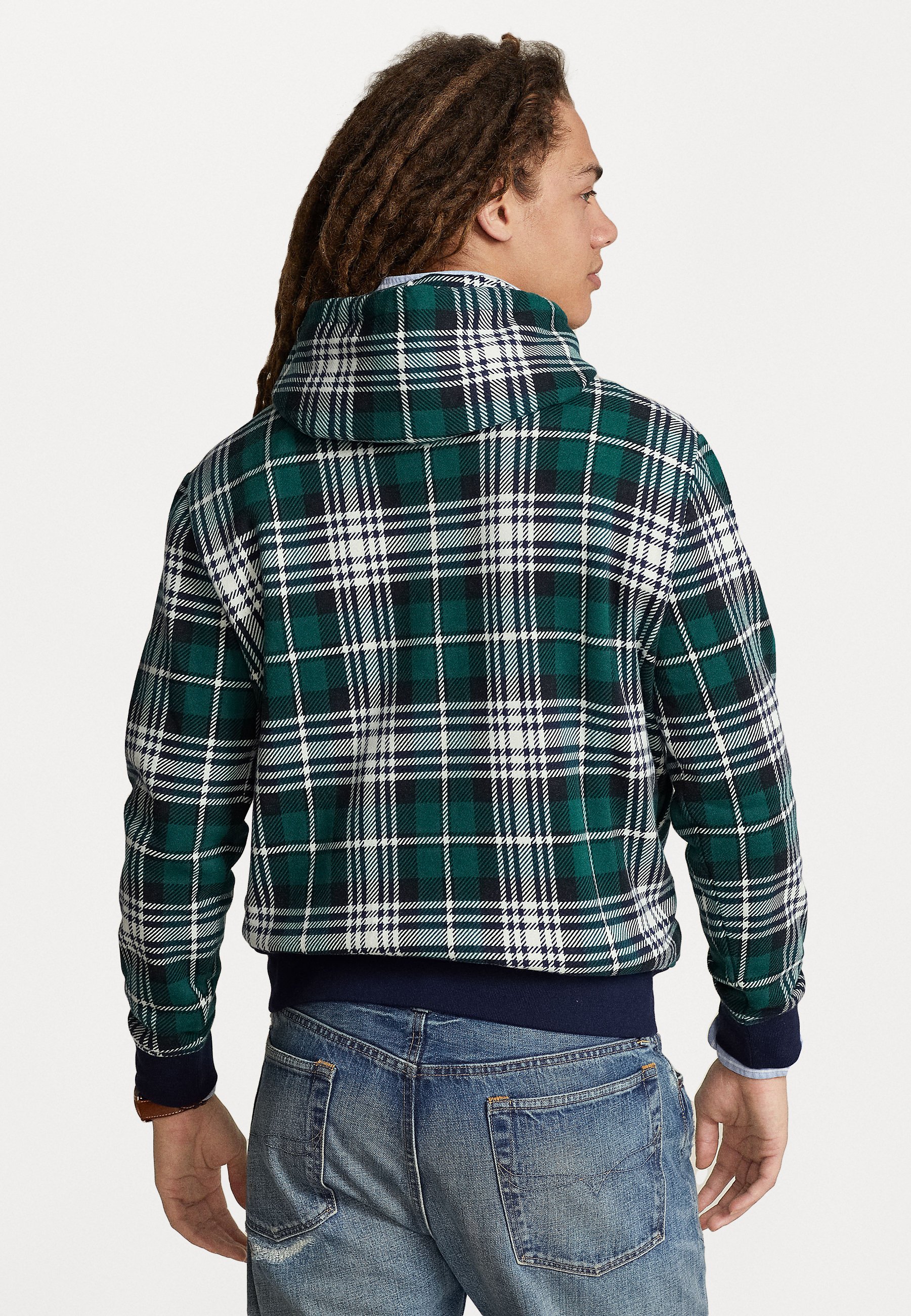 Polo Ralph Lauren HOOD LONG SLEEVE - Hoodie - tartan heather/black