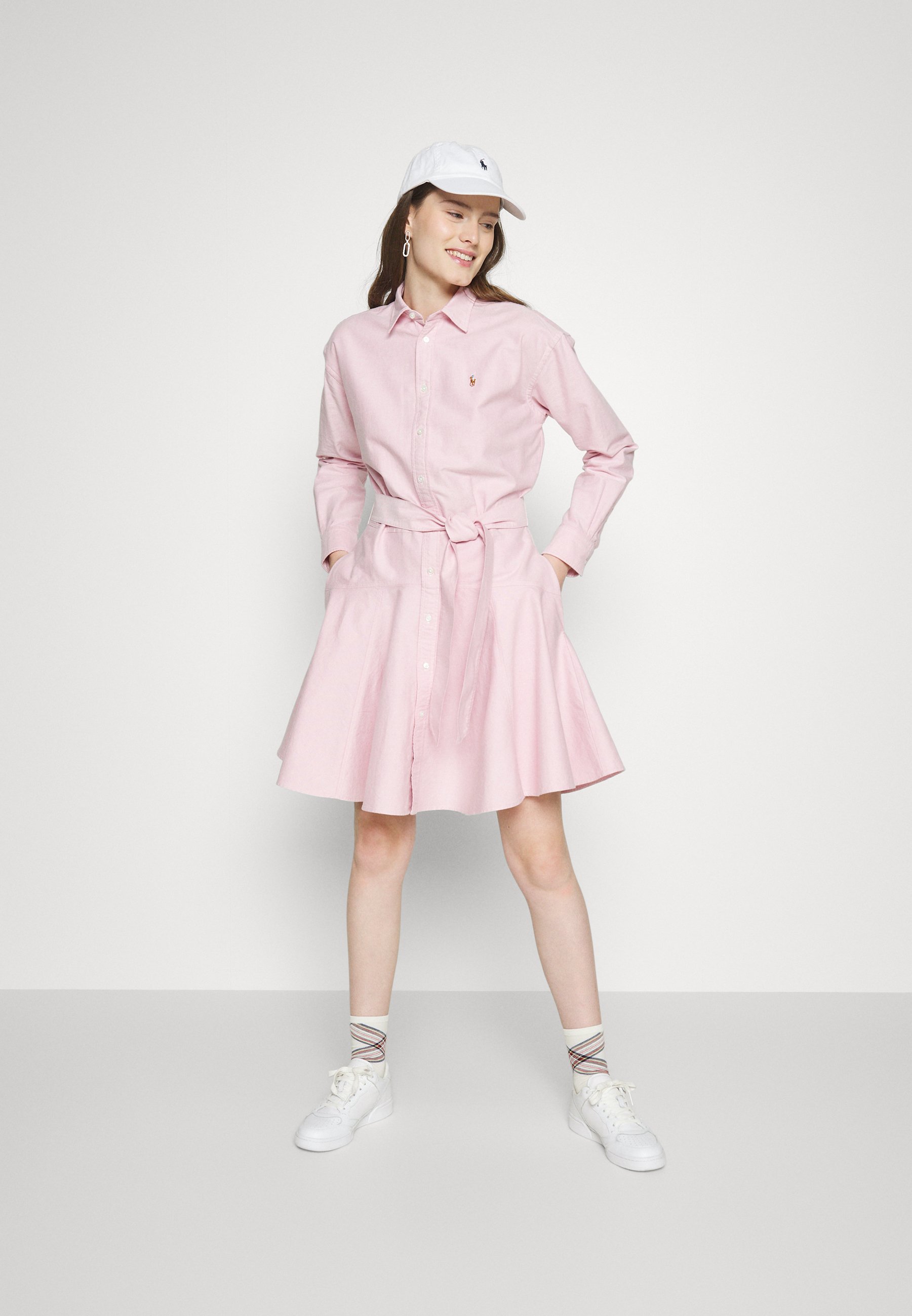 Polo Ralph Lauren LONG SLEEVE DAY DRESS - Shirt dress - carmel pink/pink
