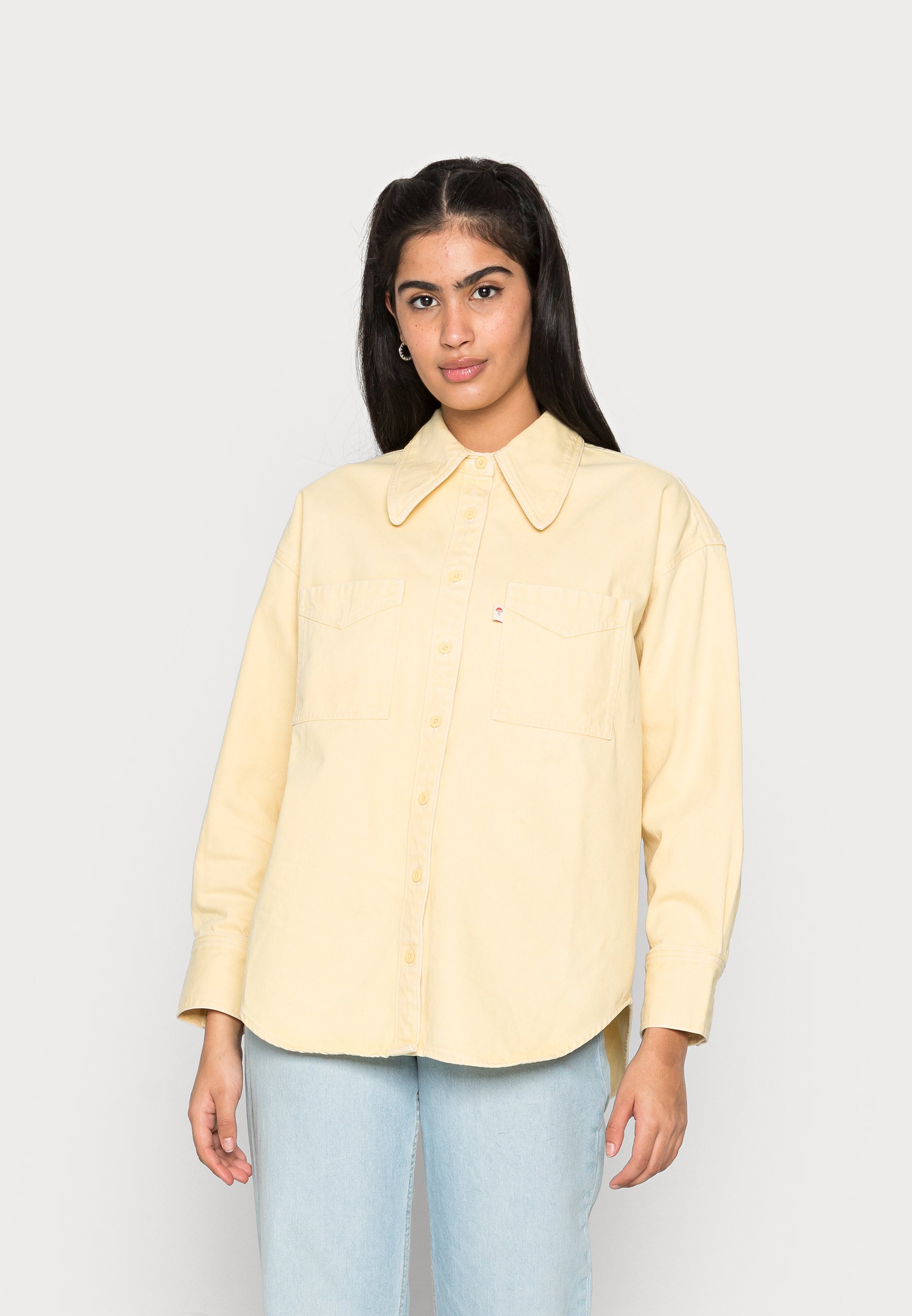 Levi's® JADON - Button-down blouse - gardenia botanical/yellow