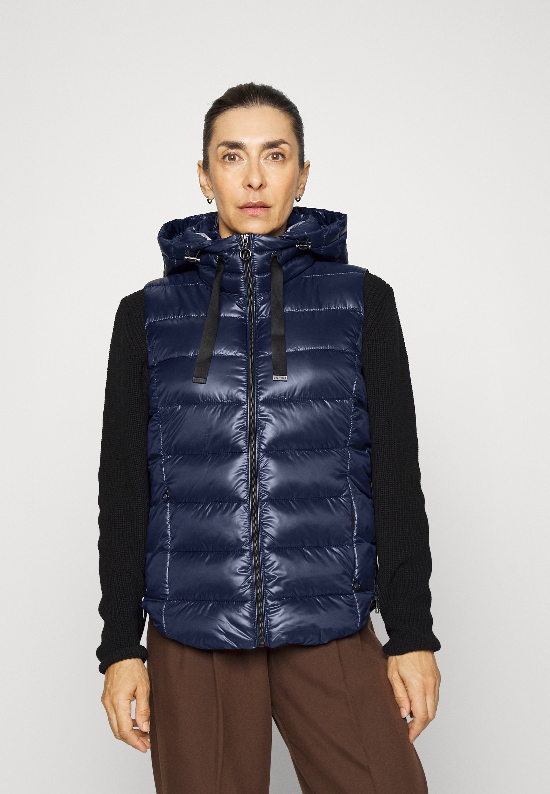 Esprit TAPE VEST - Waistcoat - navy/dark blue