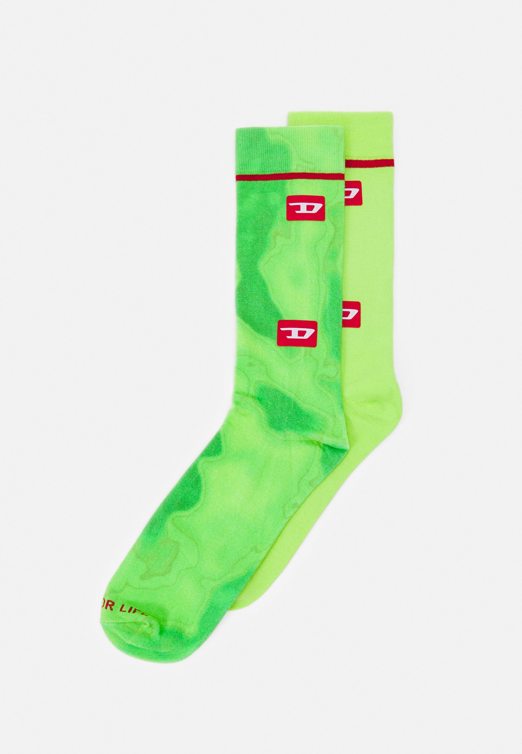 Diesel SKM-RAY-TWOPACK 2 PACK - Socks - fluo green/neon green