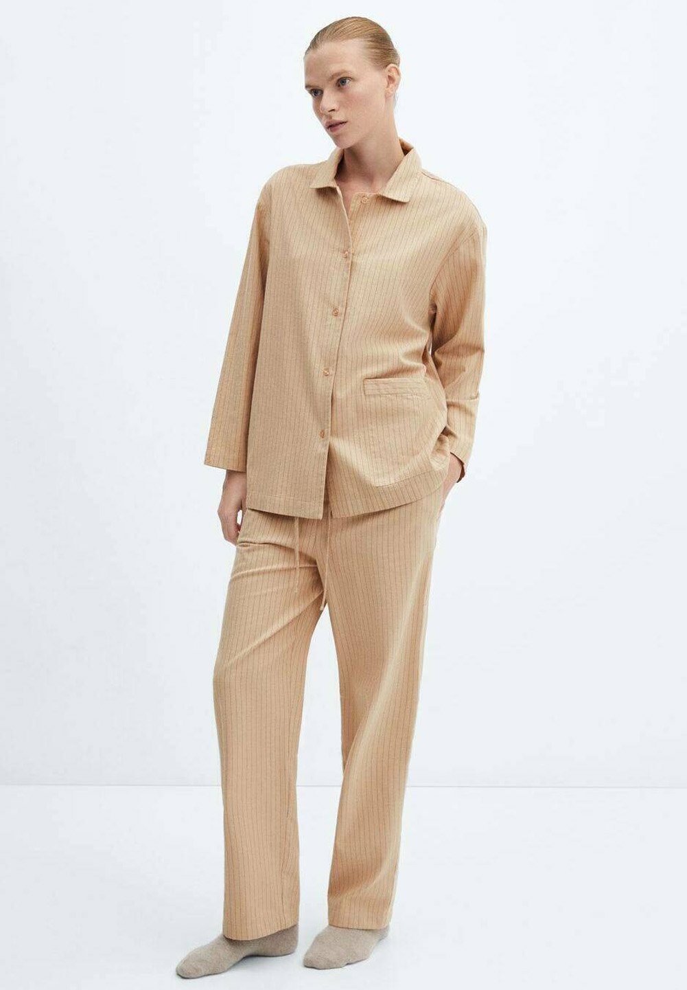 Mango CLOWE - Trousers - open beige/beige