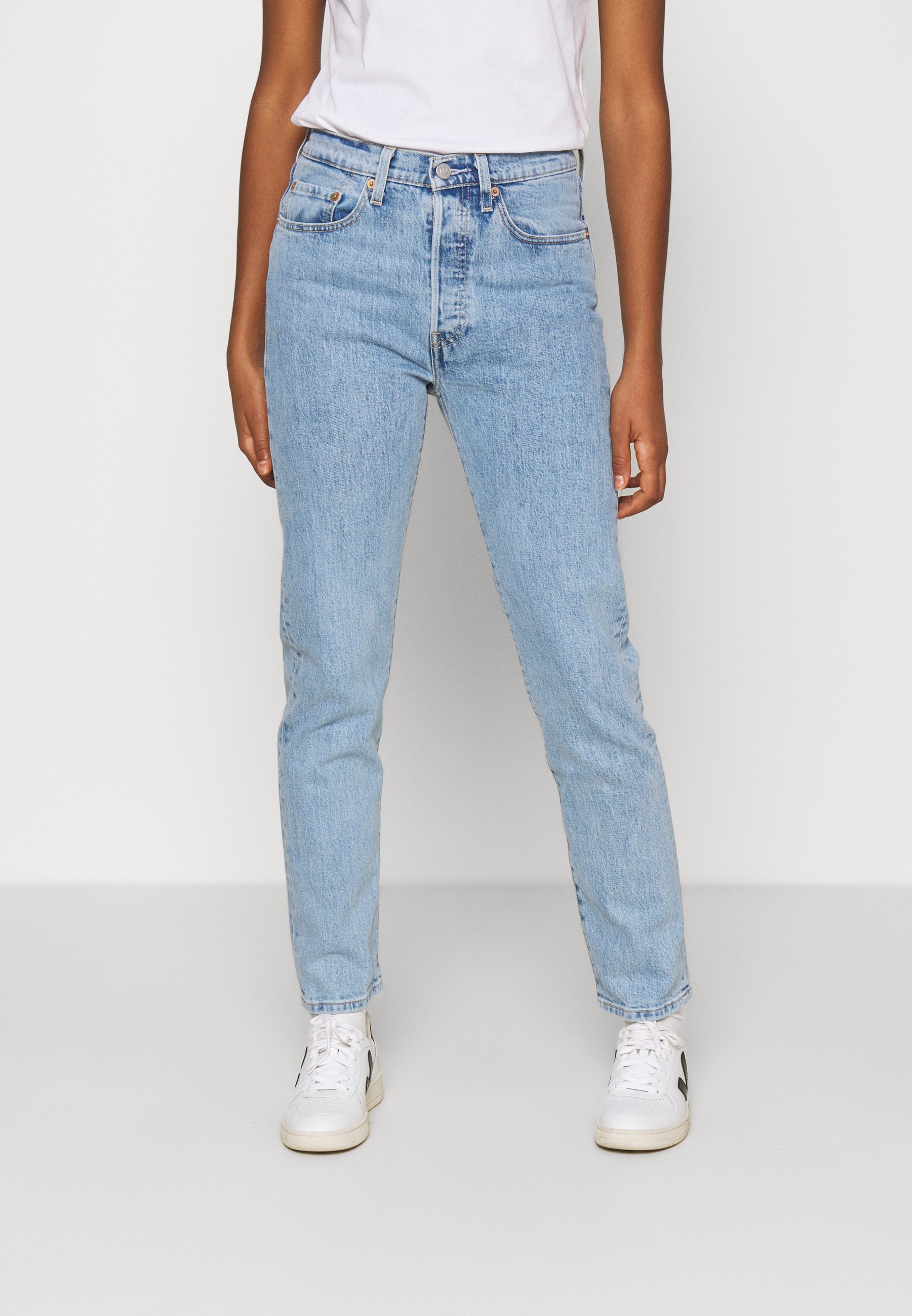Levi's® 501® CROP - Straight leg jeans - tango surge/light-blue denim
