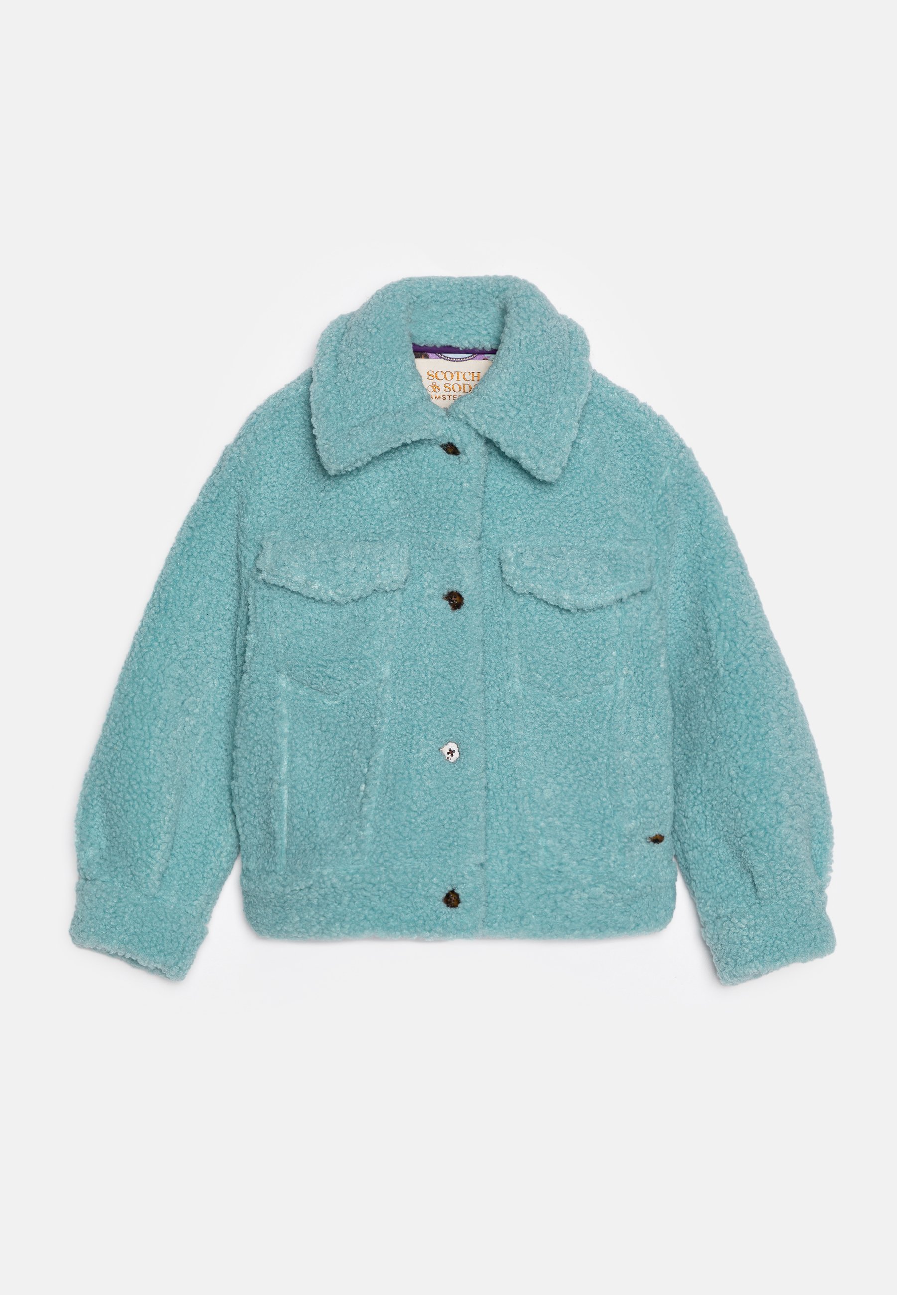 Scotch & Soda BOXY FIT BONDED TRUCKER JACKET - Winter jacket - acoustic blue/blue