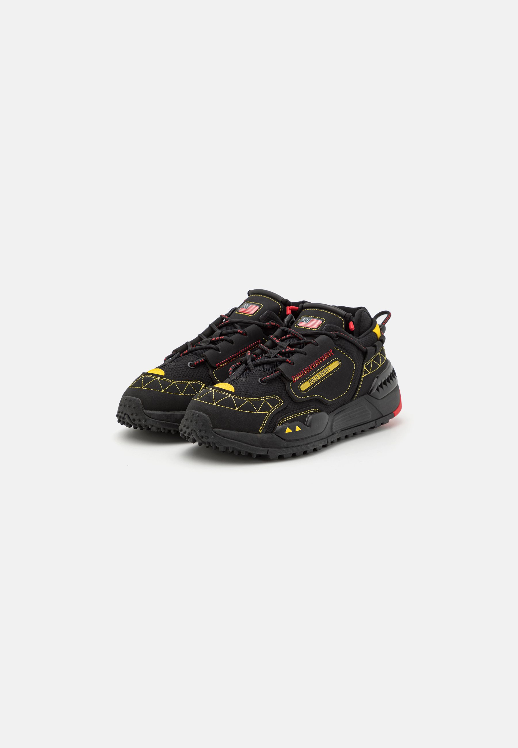 Polo Ralph Lauren PS200 TOP LACE UNISEX - Trainers - black/yellow/black