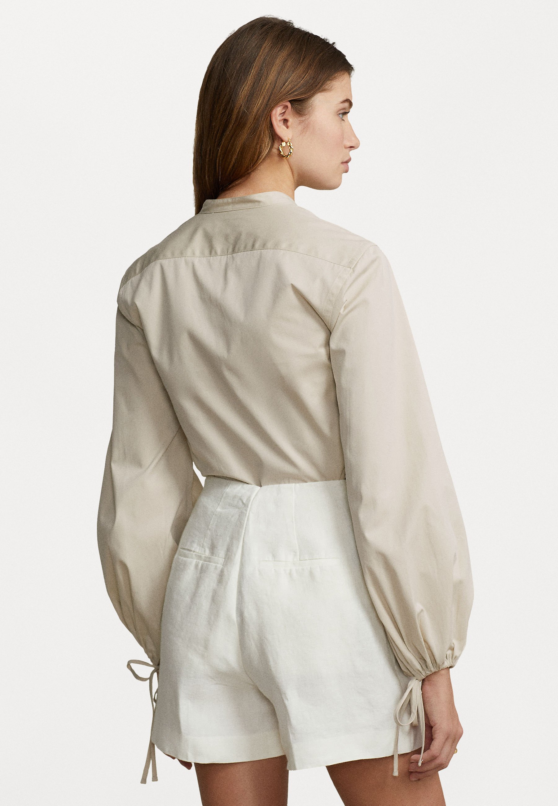 Polo Ralph Lauren LONG SLEEVE BUTTON FRONT SHIRT - Button-down blouse - basic sand/sand