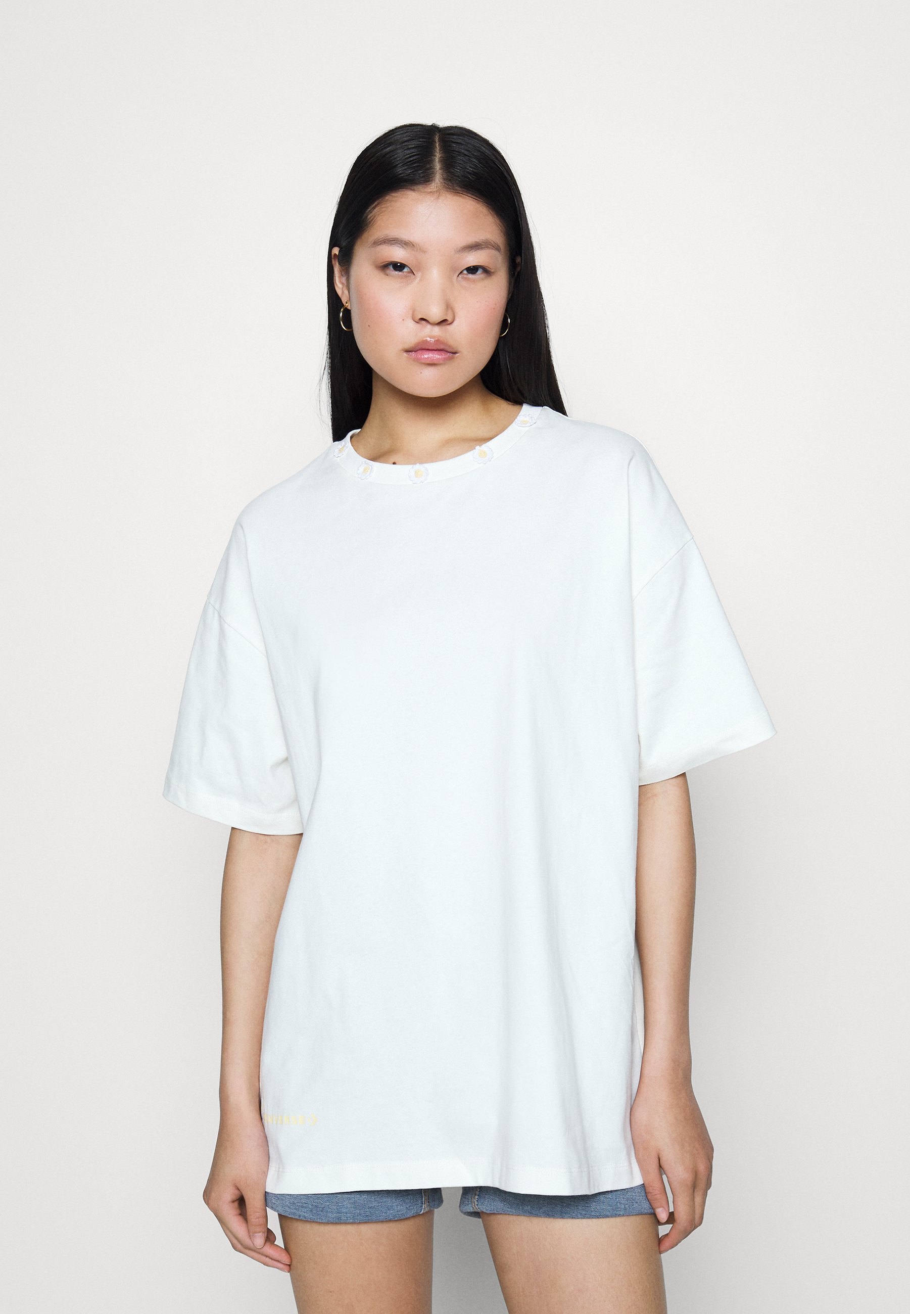 Converse LOOSE FIT FESTIVAL SMOOTHIE TEE - Print T-shirt - egret/off-white