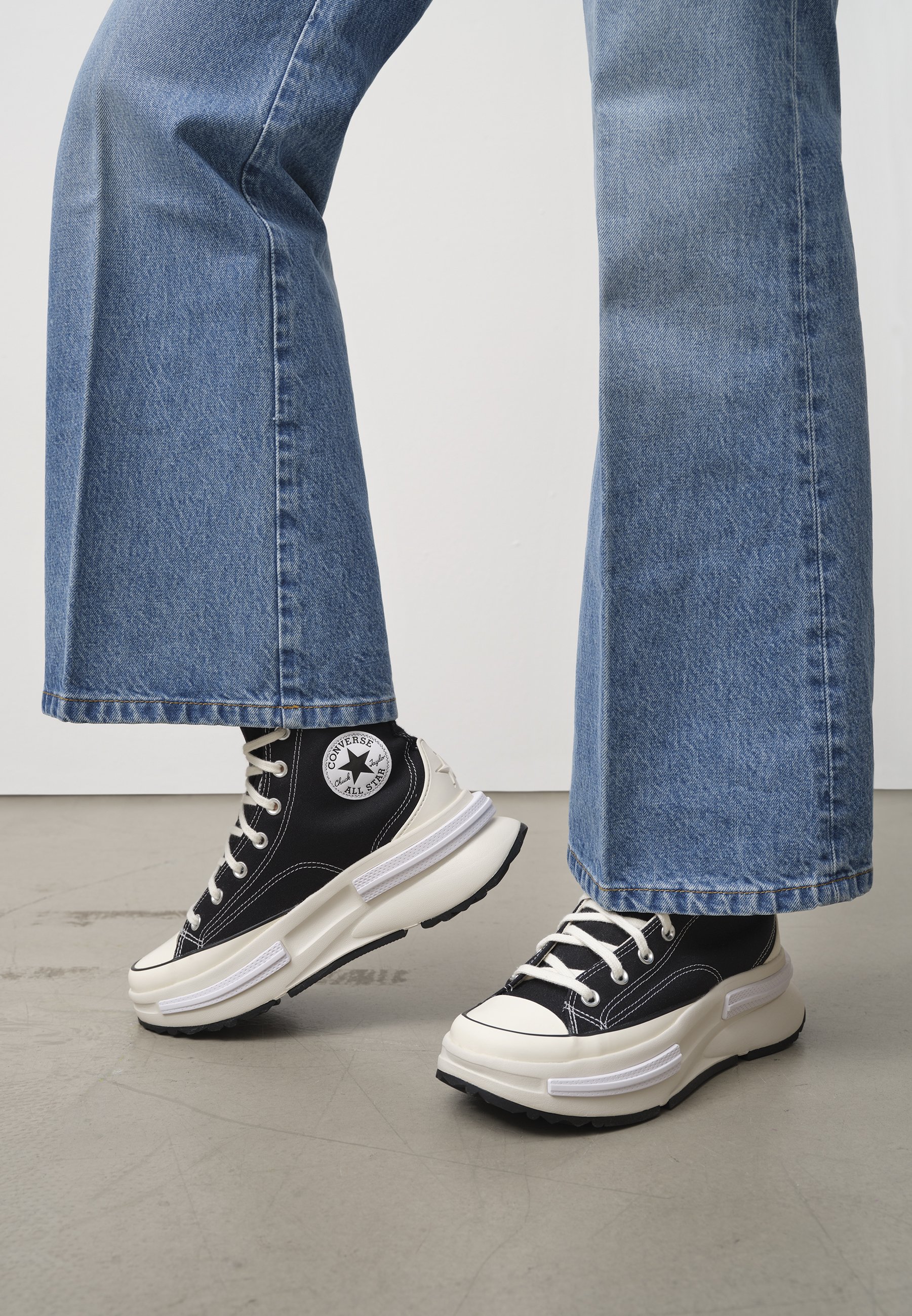 Converse RUN STAR LEGACY UNISEX - High-top trainers - black/egret/white/black