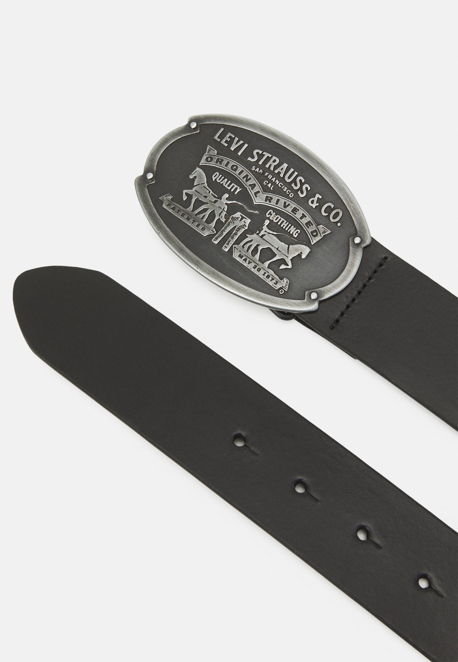 Levi's® BILLY PLAQUE BELT - Belt - regular black/black