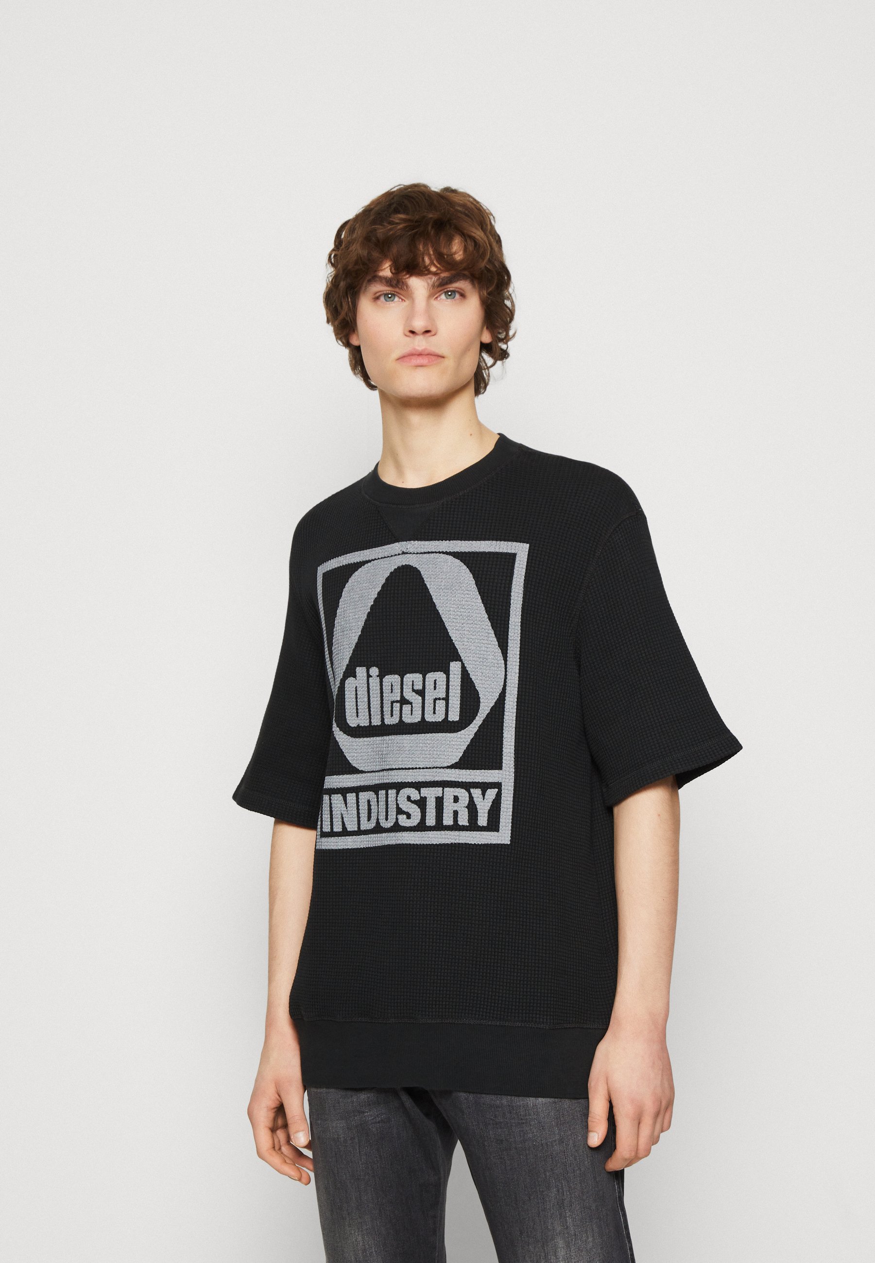 Diesel S-COOLWAF UNISEX - Print T-shirt - black