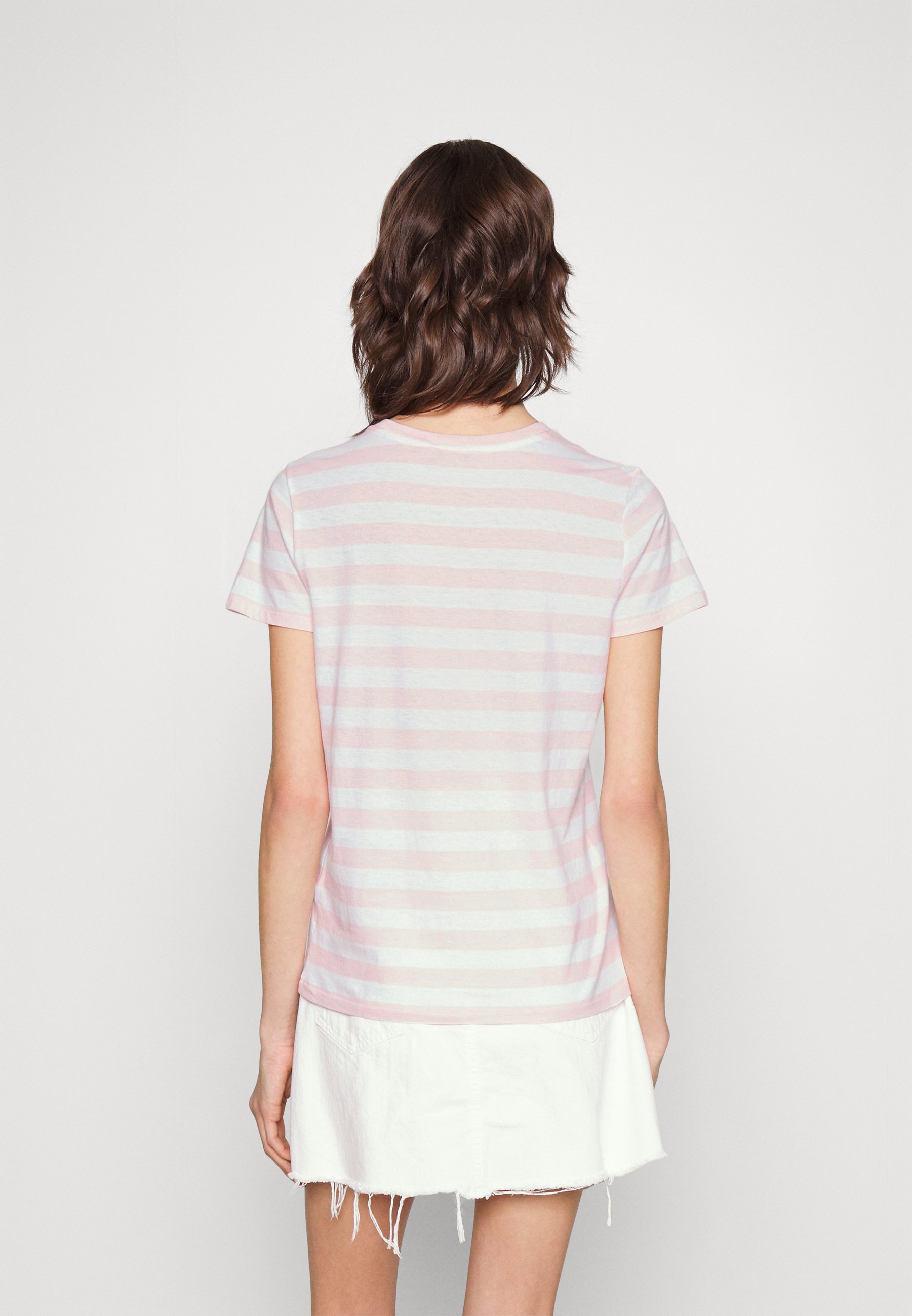 Polo Ralph Lauren SHORT SLEEVE - Print T-shirt - pink sand/white/pink