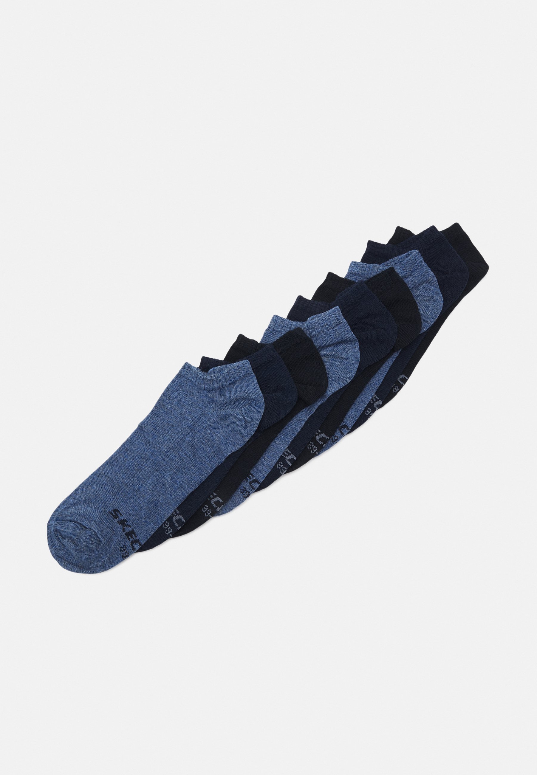 Skechers ONLINE WOMEN BASIC SNEAKER 9 PACK - Trainer socks - denim melange/blue denim
