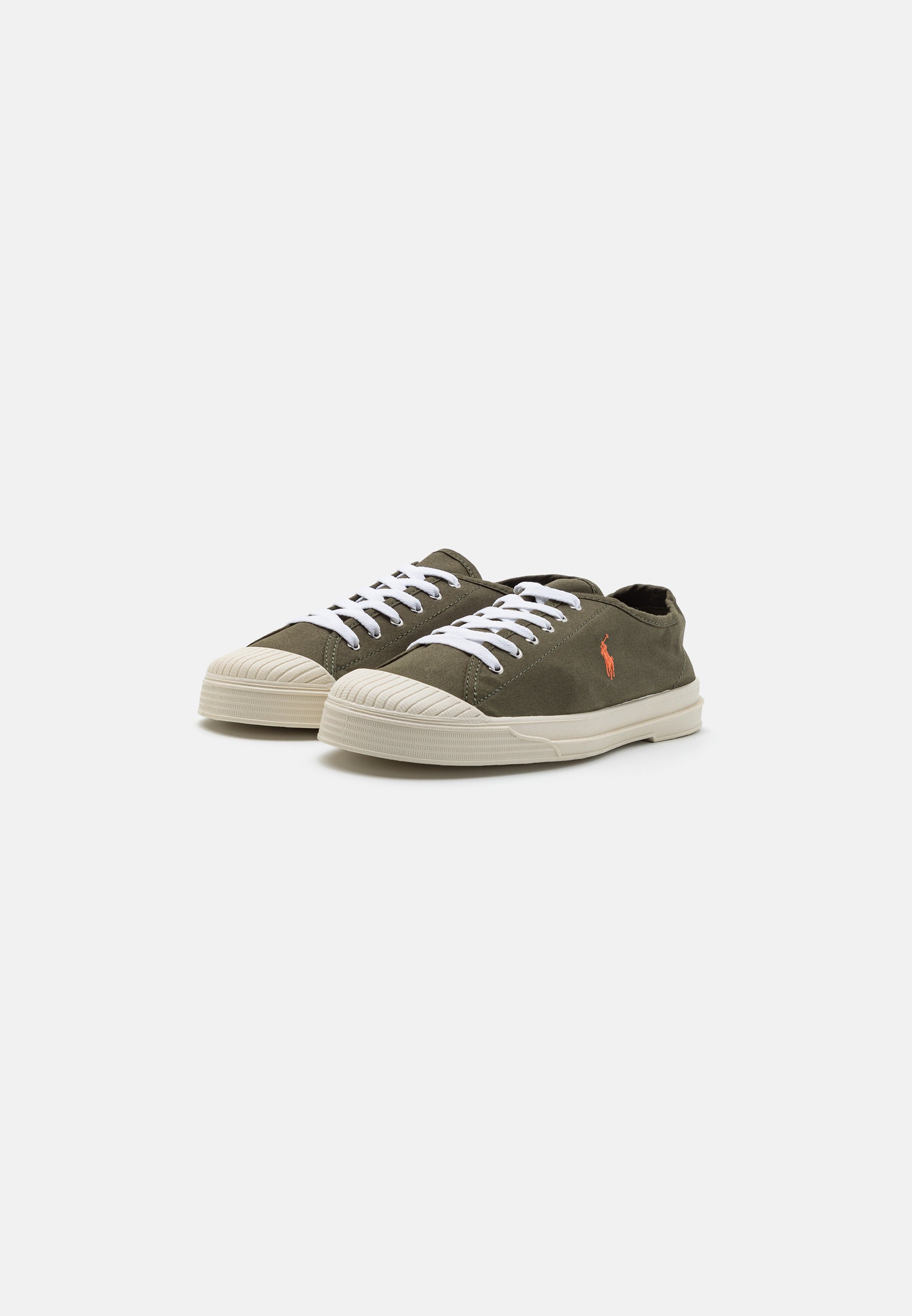 Polo Ralph Lauren ESSENCE LACE UNISEX - Trainers - canopy olive/orange/green