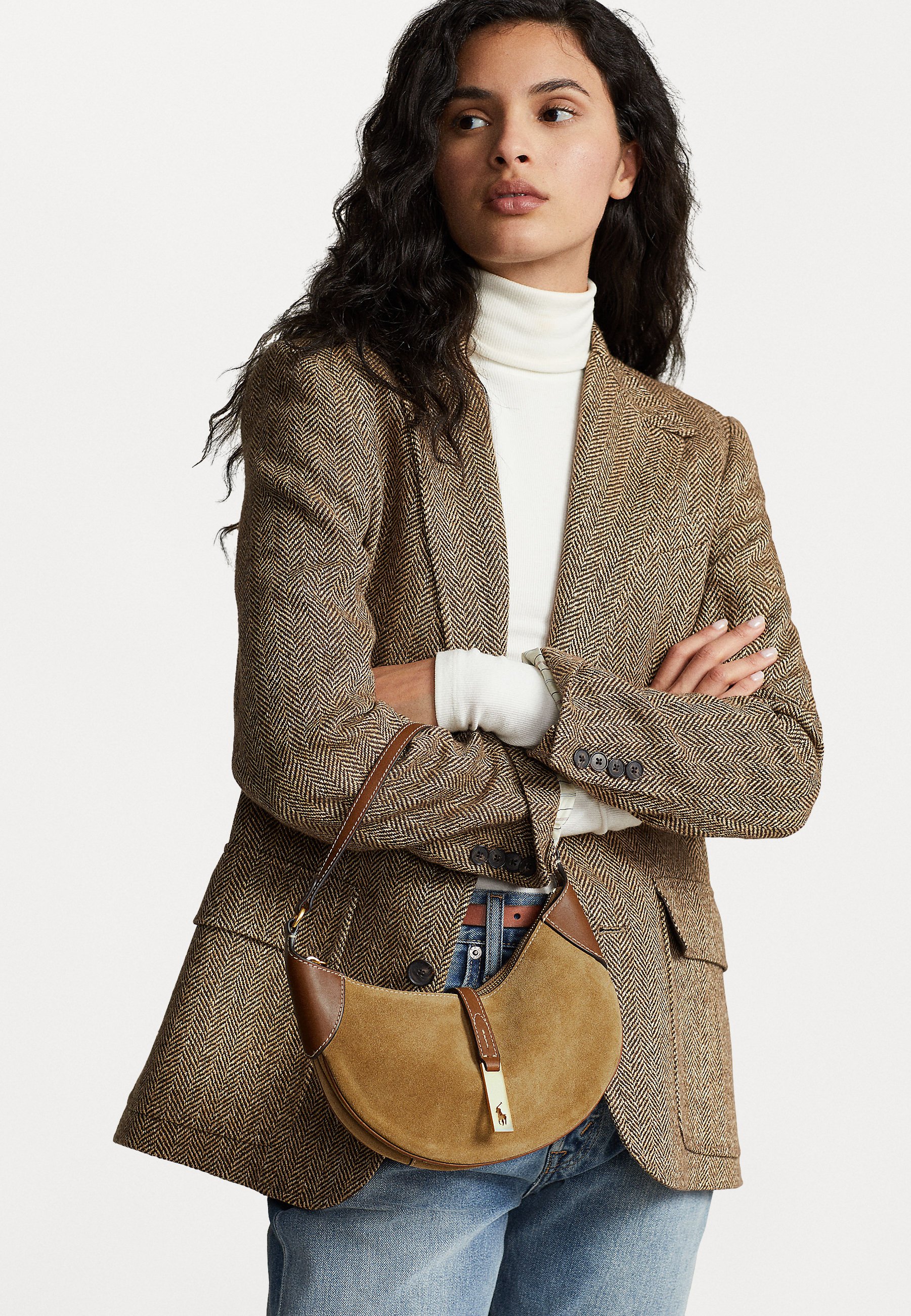 Polo Ralph Lauren SHOULDER BAG SMALL - Handbag - caramel/cuoio/camel