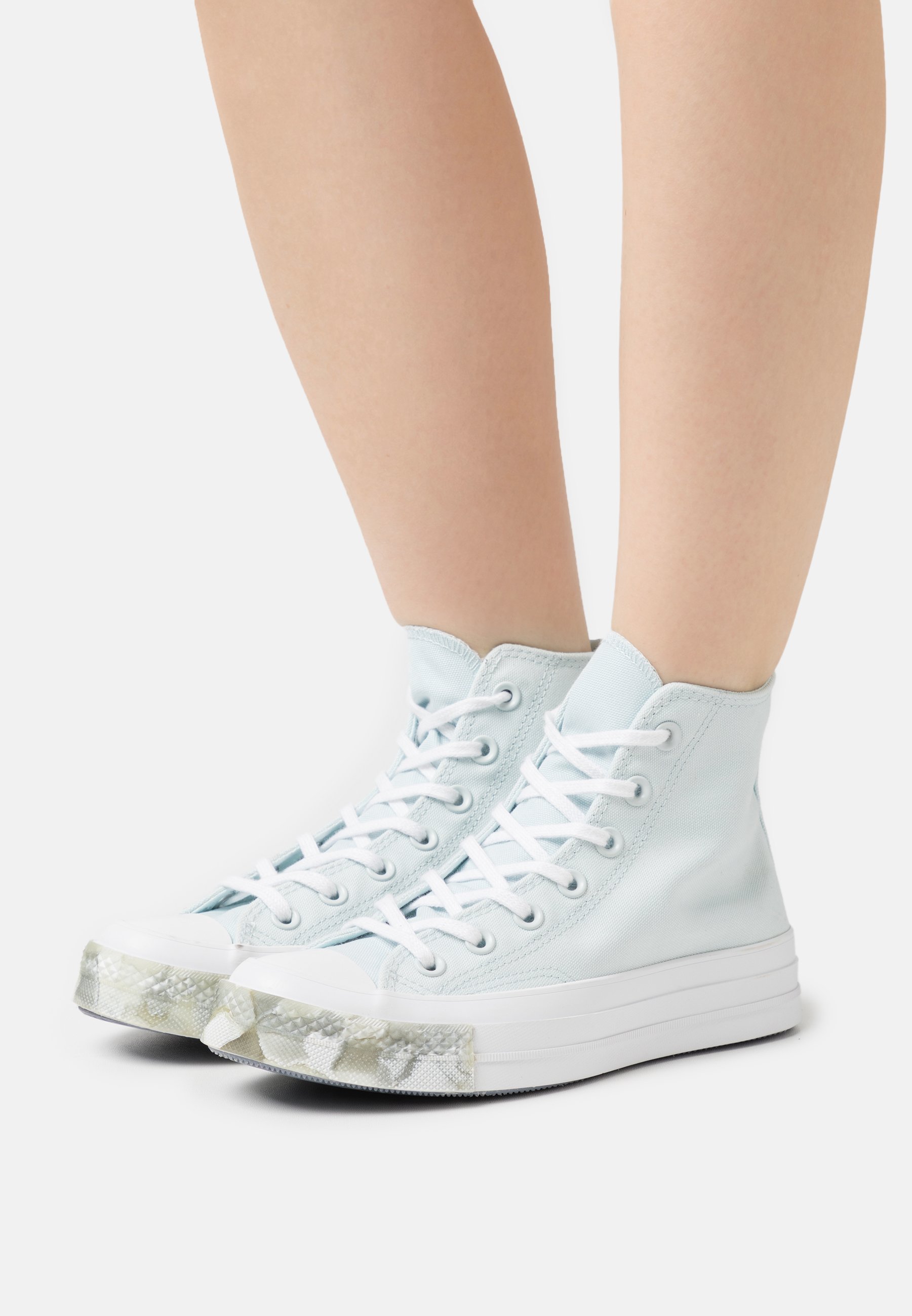 Converse CHUCK 70 MARBLED - High-top trainers - aqua mist/lunar grey/white/blue